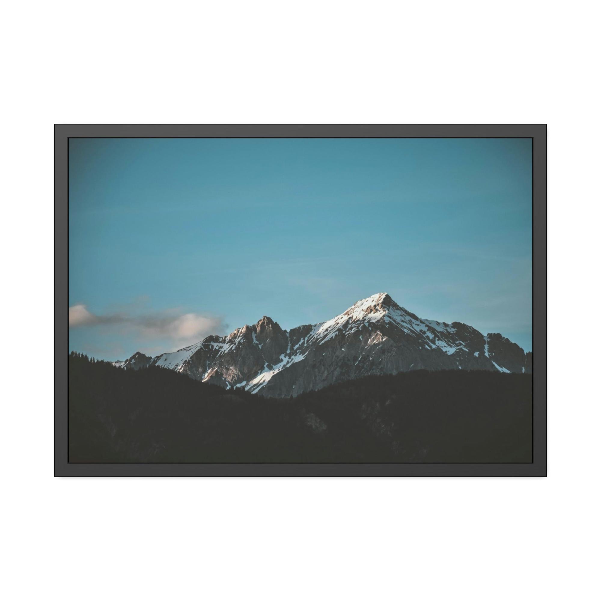 Mountains Majestic Peaks: Natural Canvas and Framed Poster of Mountain Ranges