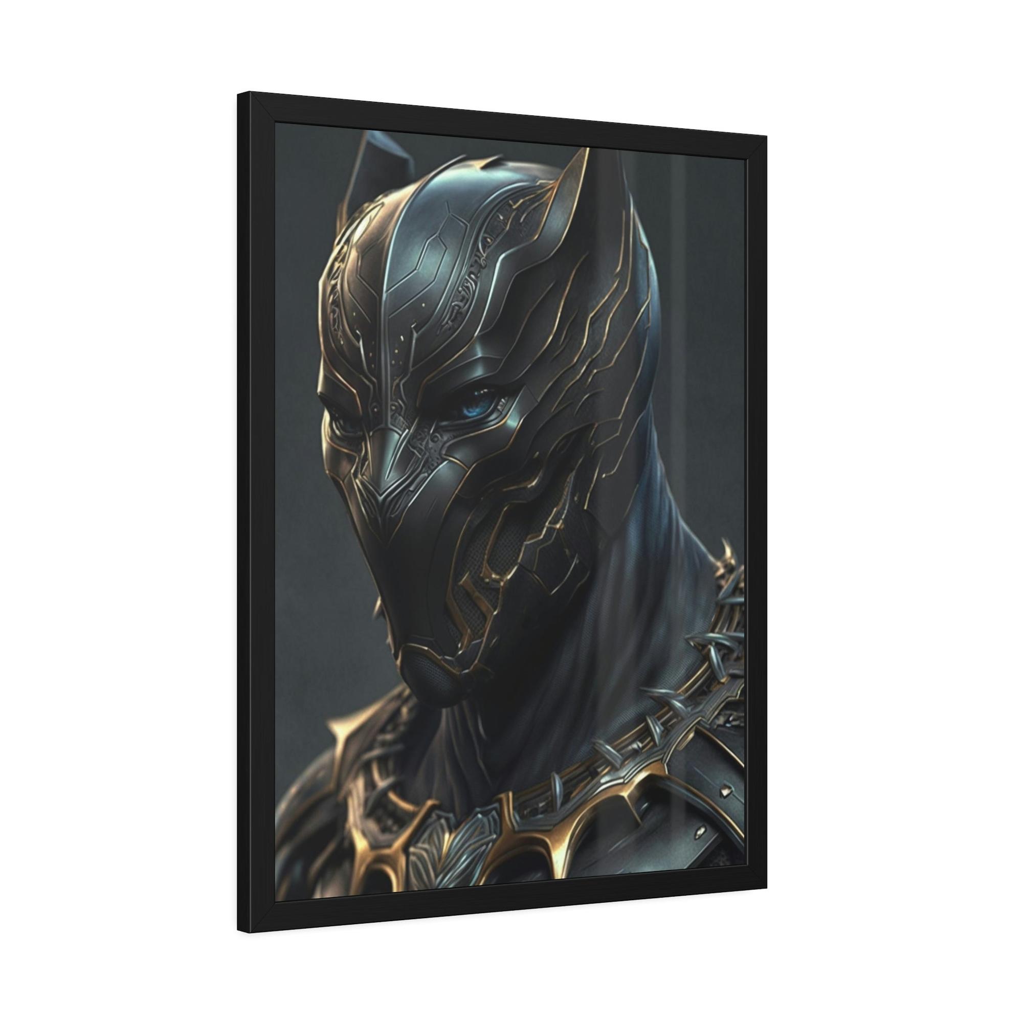 Black Panther Panther Power: Poster and Print on Canvas with Dynamic Black Panther Art