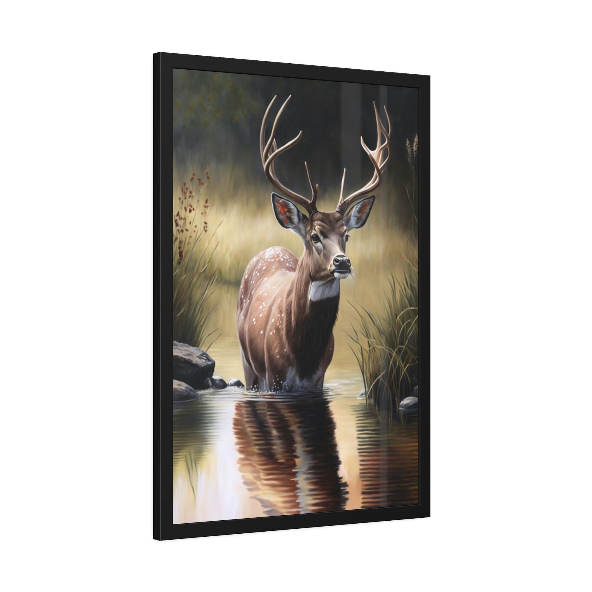 Deers Deer Vision: A Canvas Rustic Landscape