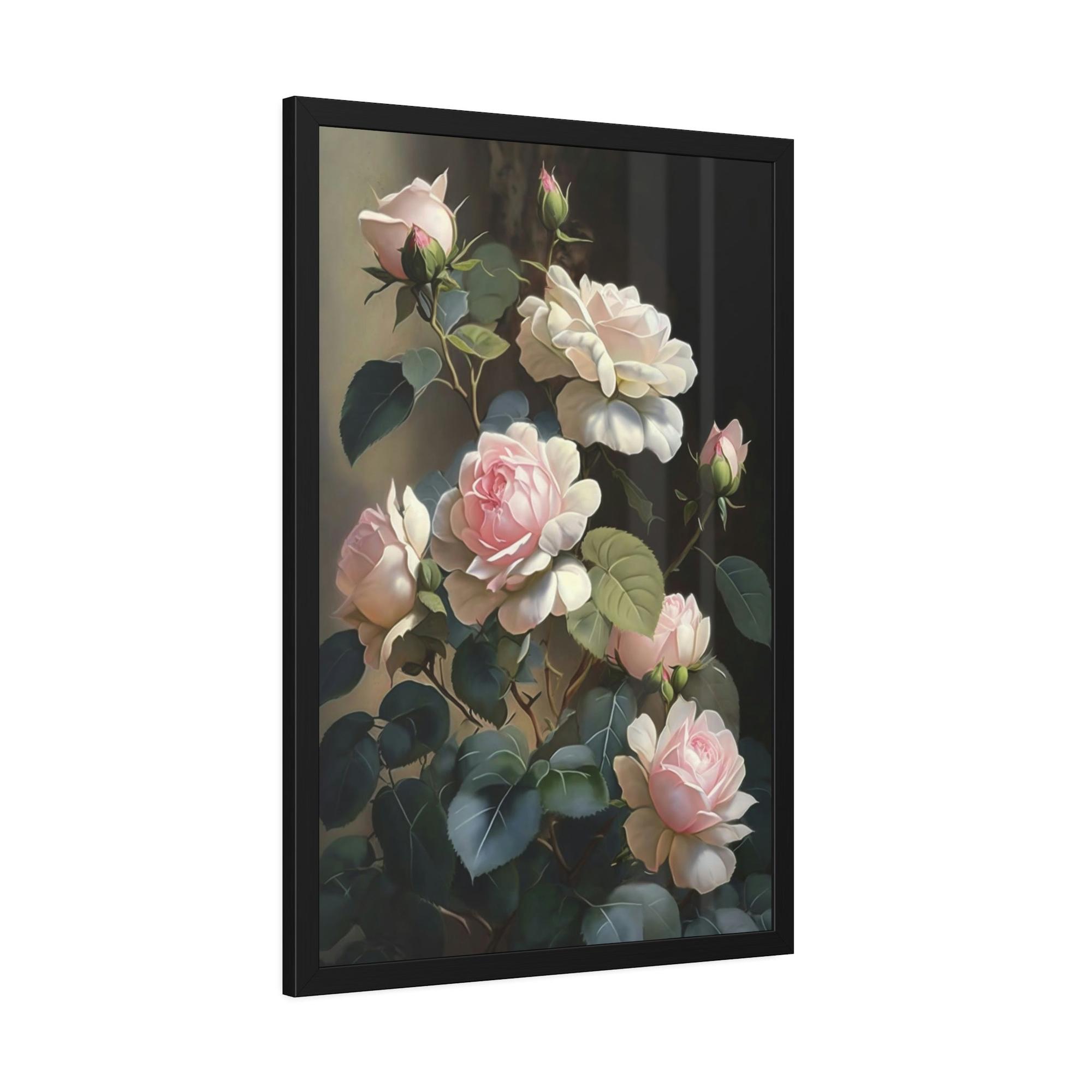 Roses Rose Serenade: A Romantic Painting on Canvas