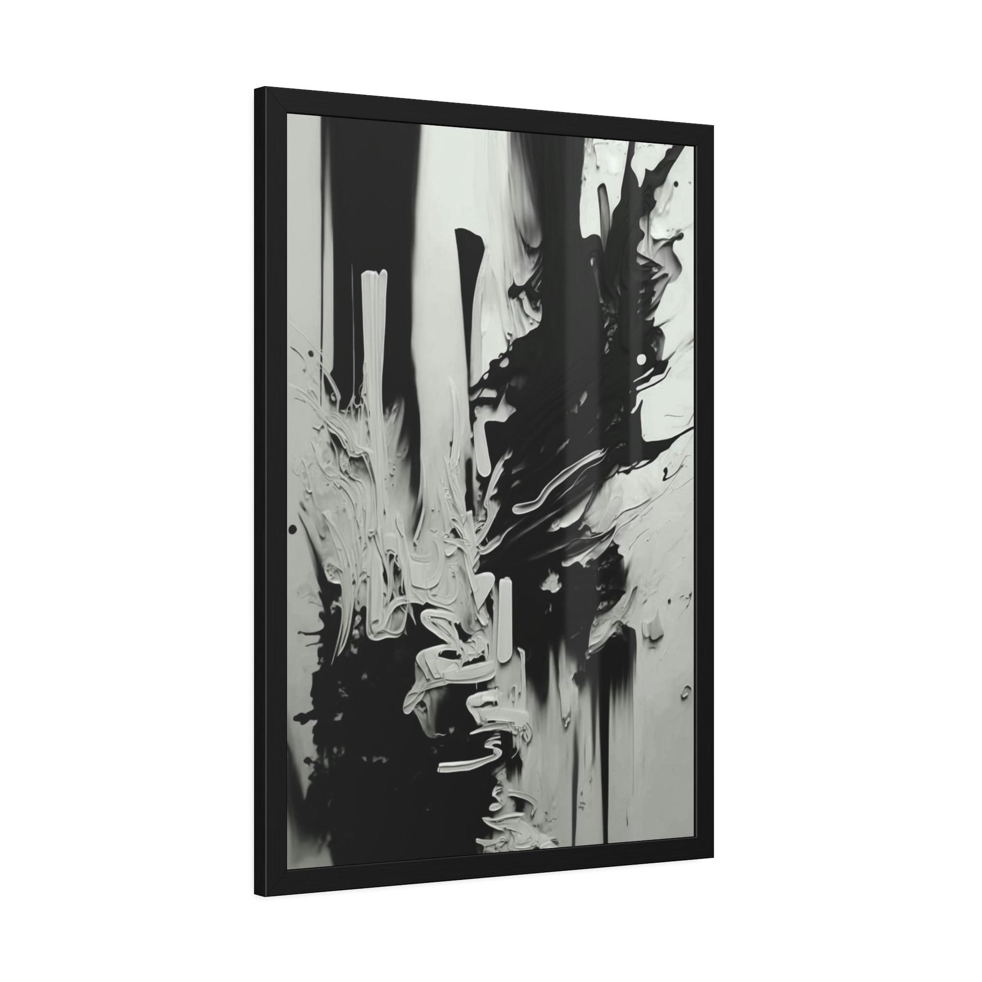 Black&White Abstract Art The Shadow's Dance: A Natural Canvas & Poster Painting of Abstract Shapes and Shadows