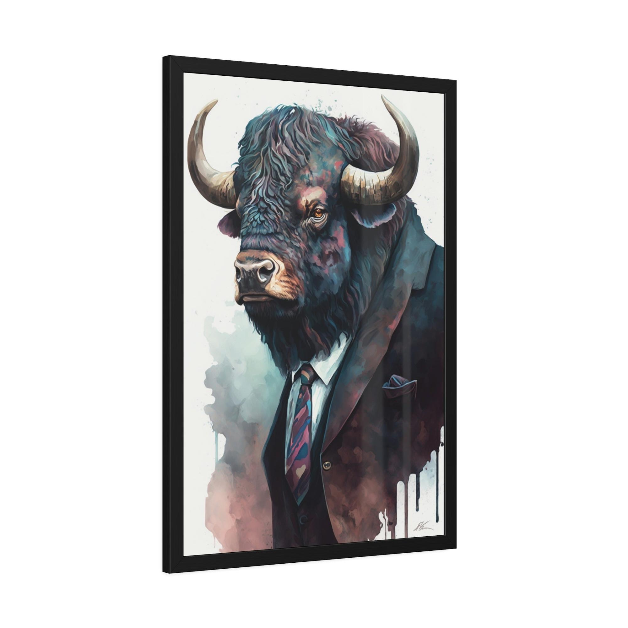 Buffalos A Quiet Moment with the Buffalo: A Captivating Canvas & Poster Print for Your Bedroom