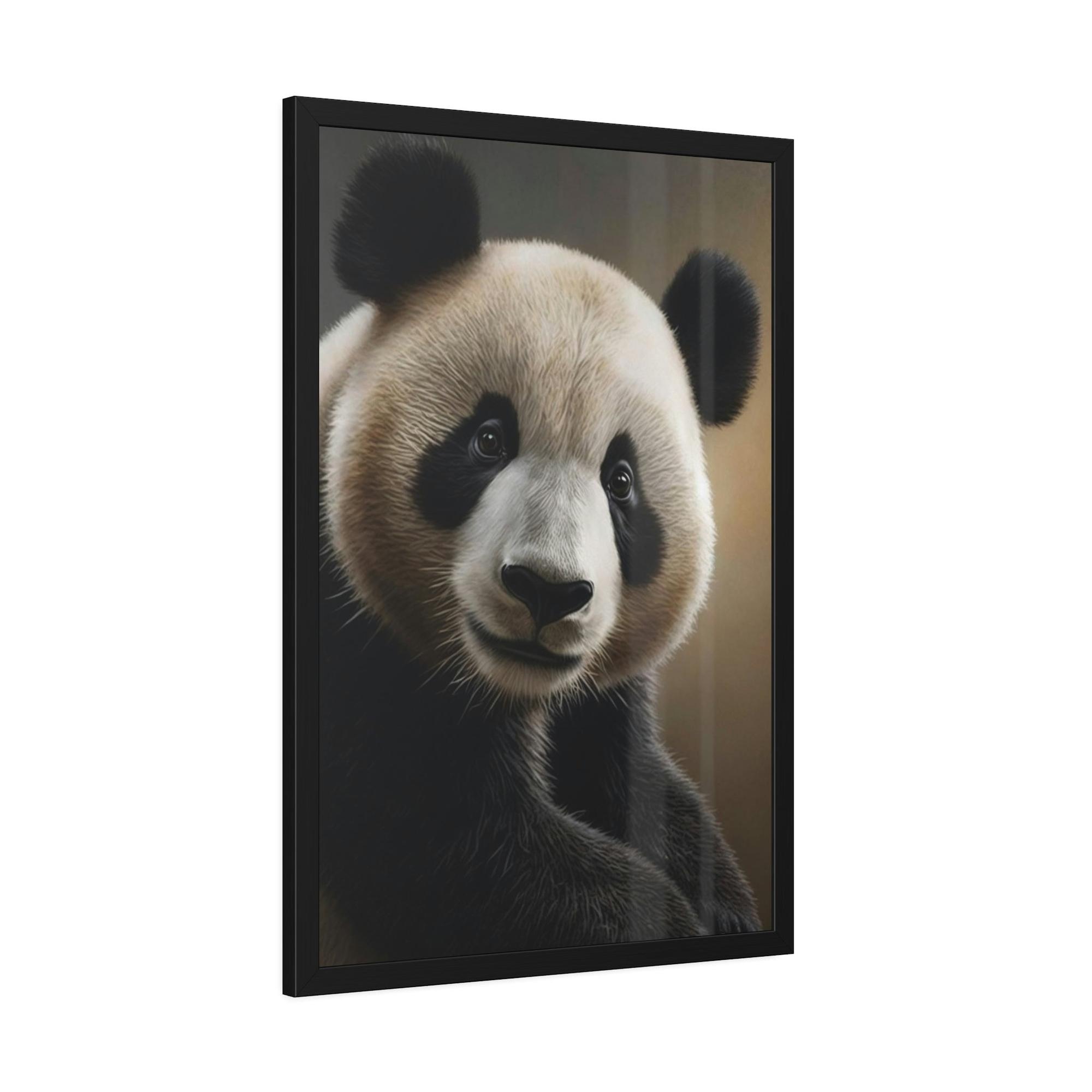 Pandas Panda at Rest: A Serene Portrait of Gentle Giant on Canvas