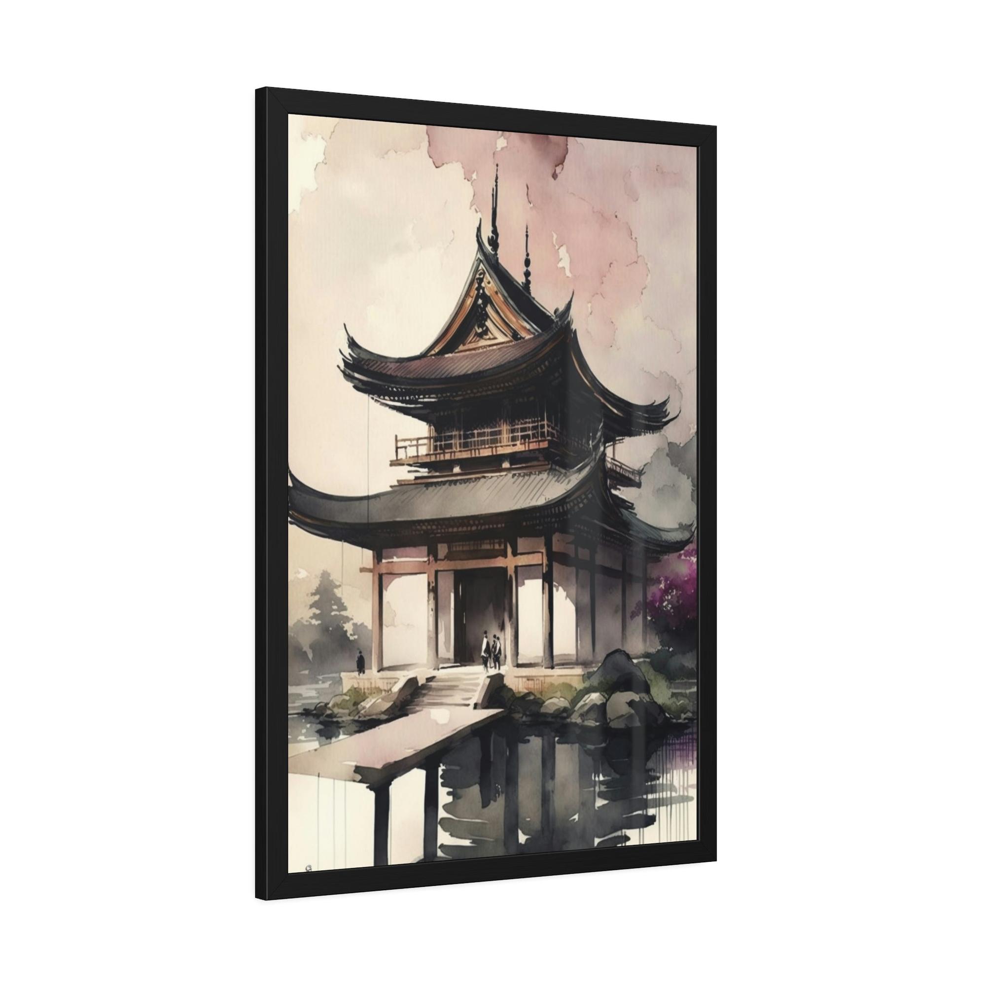 Army The Spirit of Asia: Abstract Art on Natural Canvas & Poster