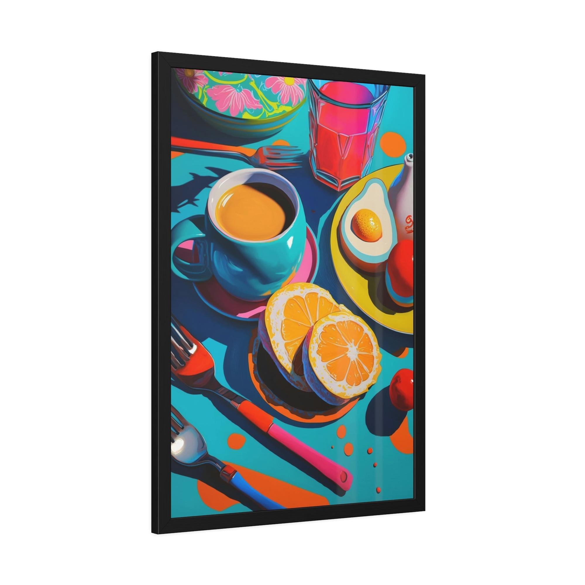 Breakfast Morning Delight: Poster of a Beautifully Served Breakfast Table