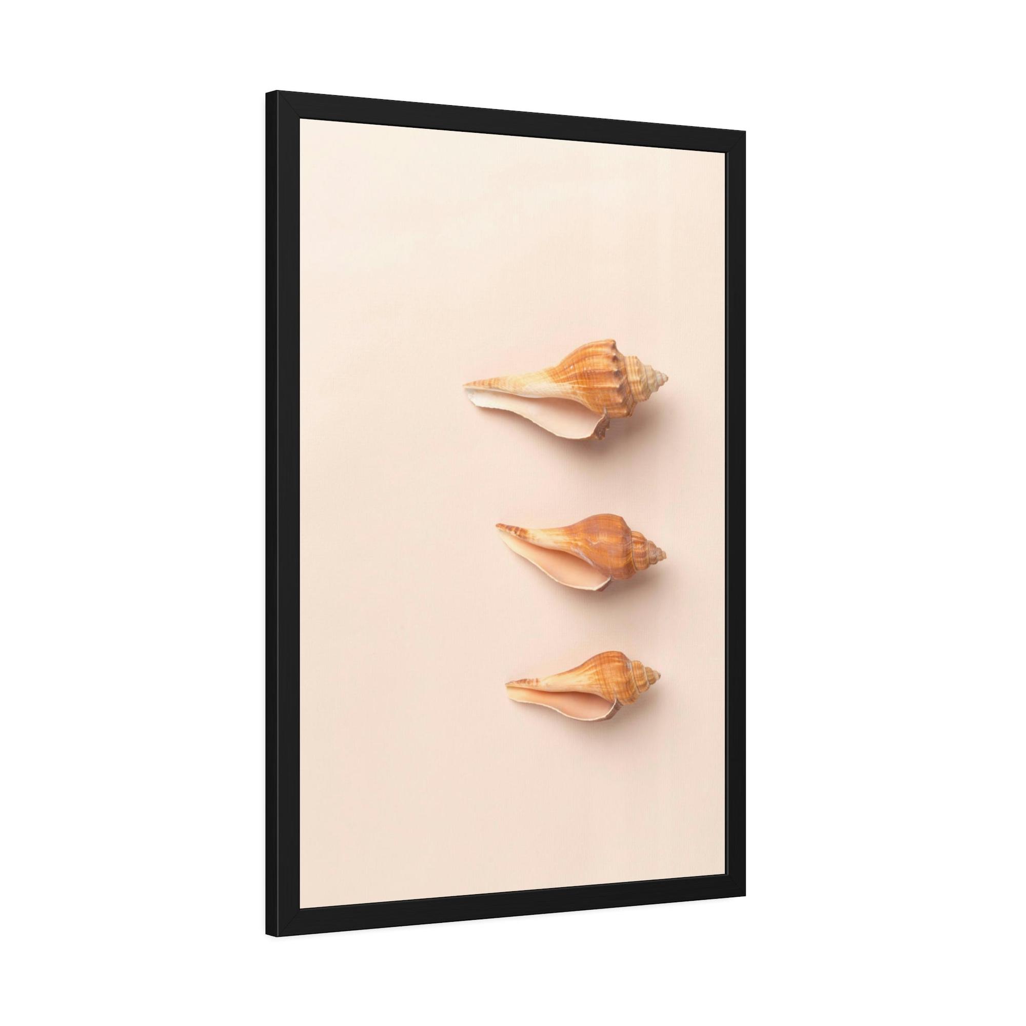Shells Shimmering Shells: Striking Shell Art on Natural Canvas & Poster