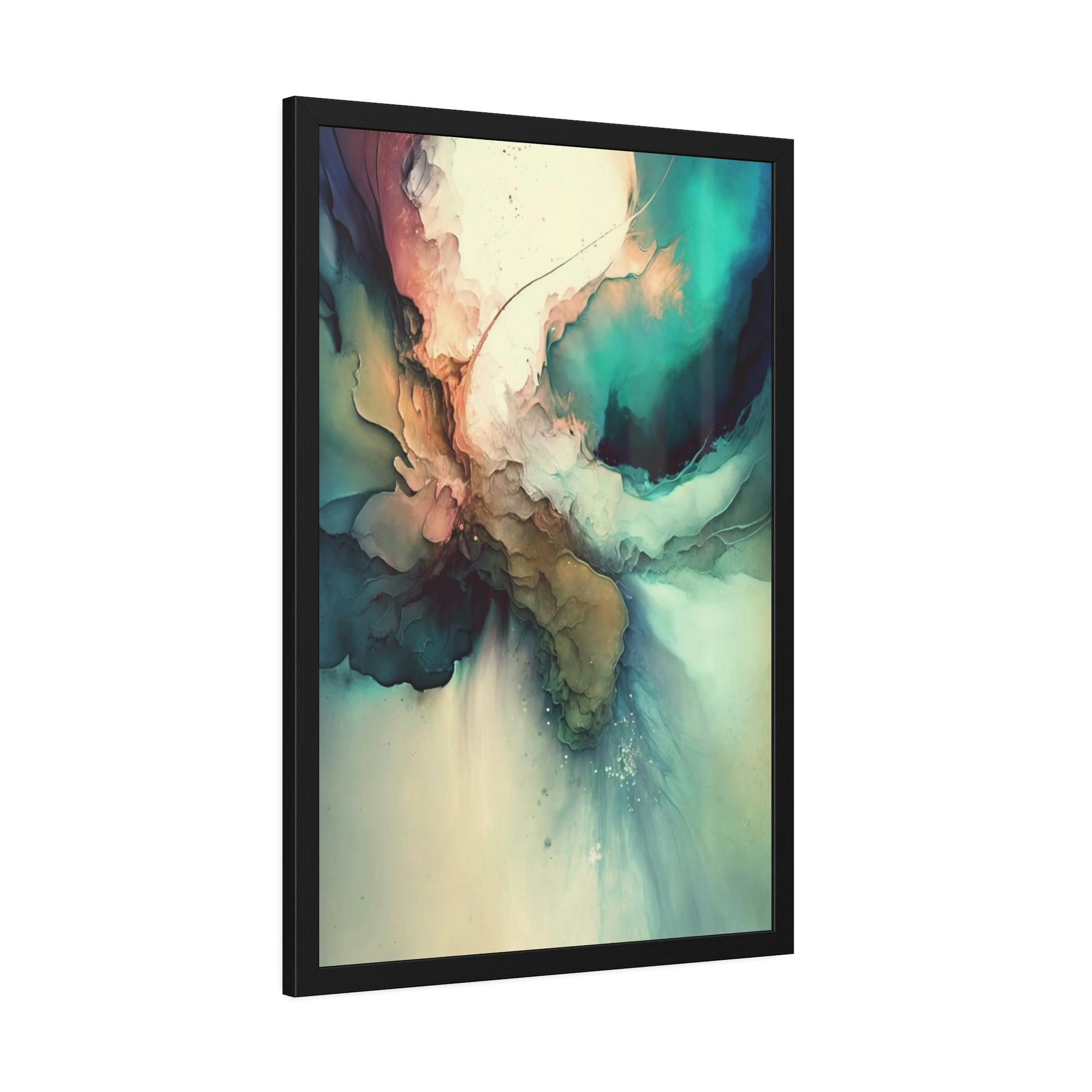 Teal Abstract Art The Depths of Teal: Abstract Creation