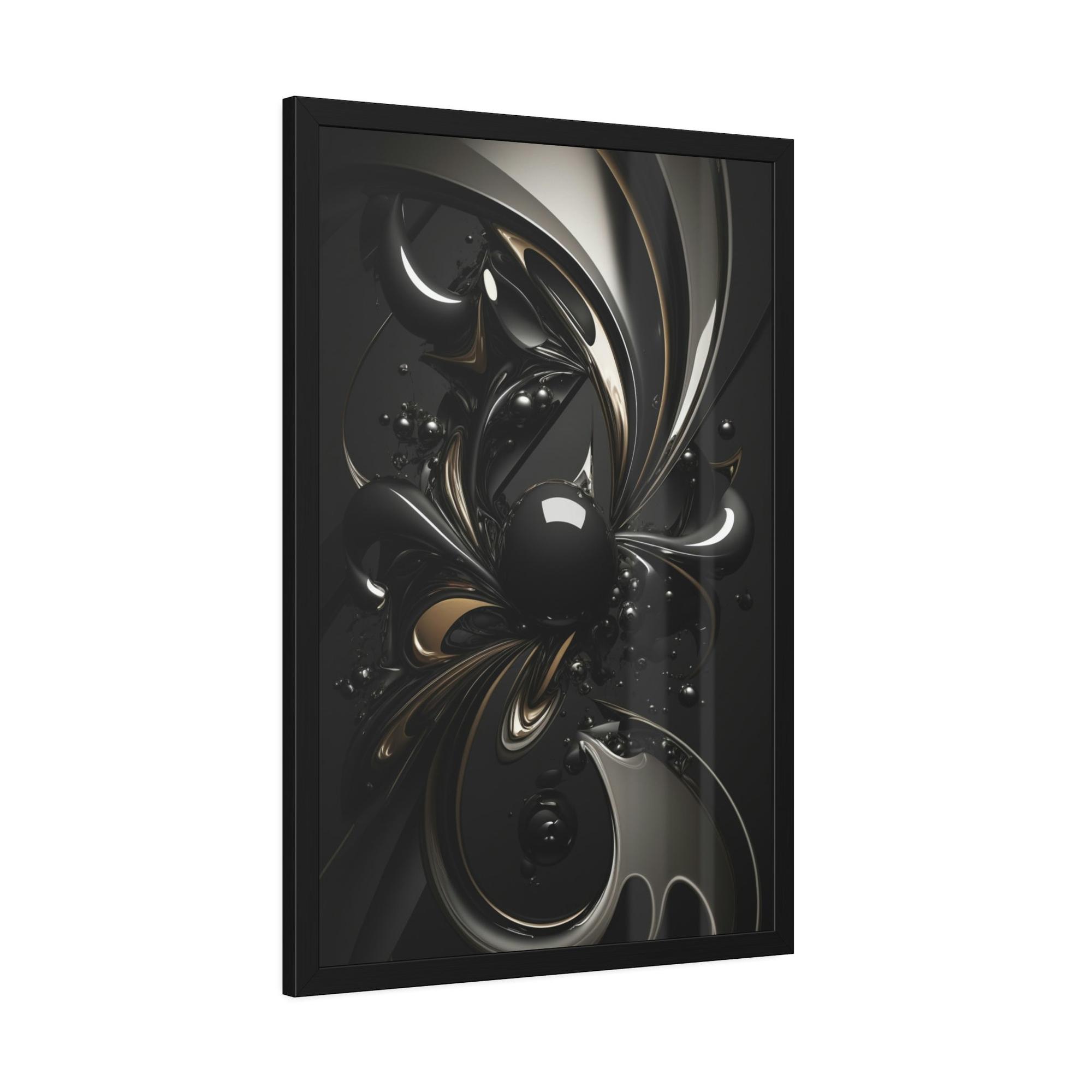 Black Shades of Midnight: Stunning Black Canvas Print for Bold Home Decor