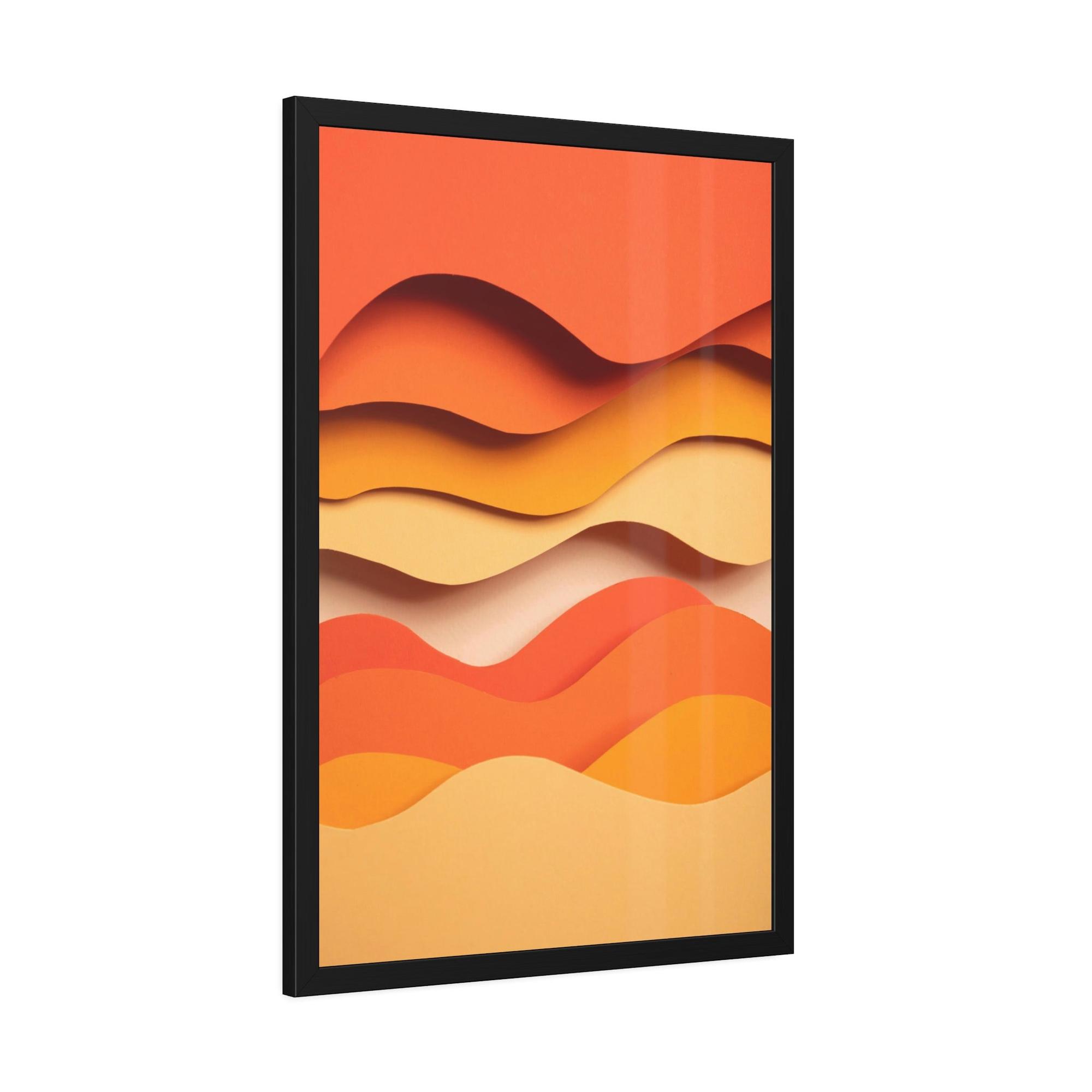 Orange Radiant Rays: Colorful Orange Canvas for Your Living Space