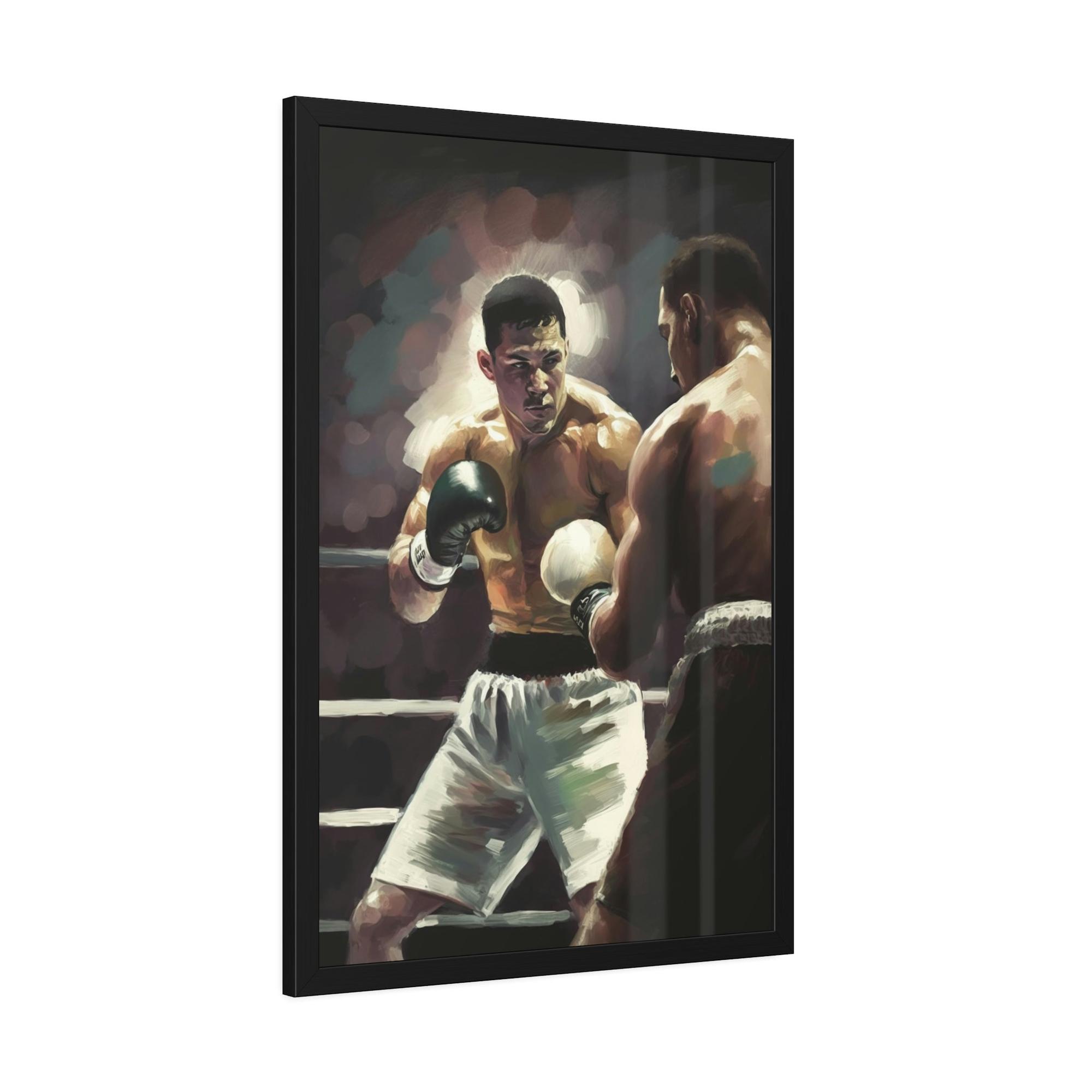 Boxing Boxing Knockout: Wall Art and Print on Canvas with Thrilling Boxing Art
