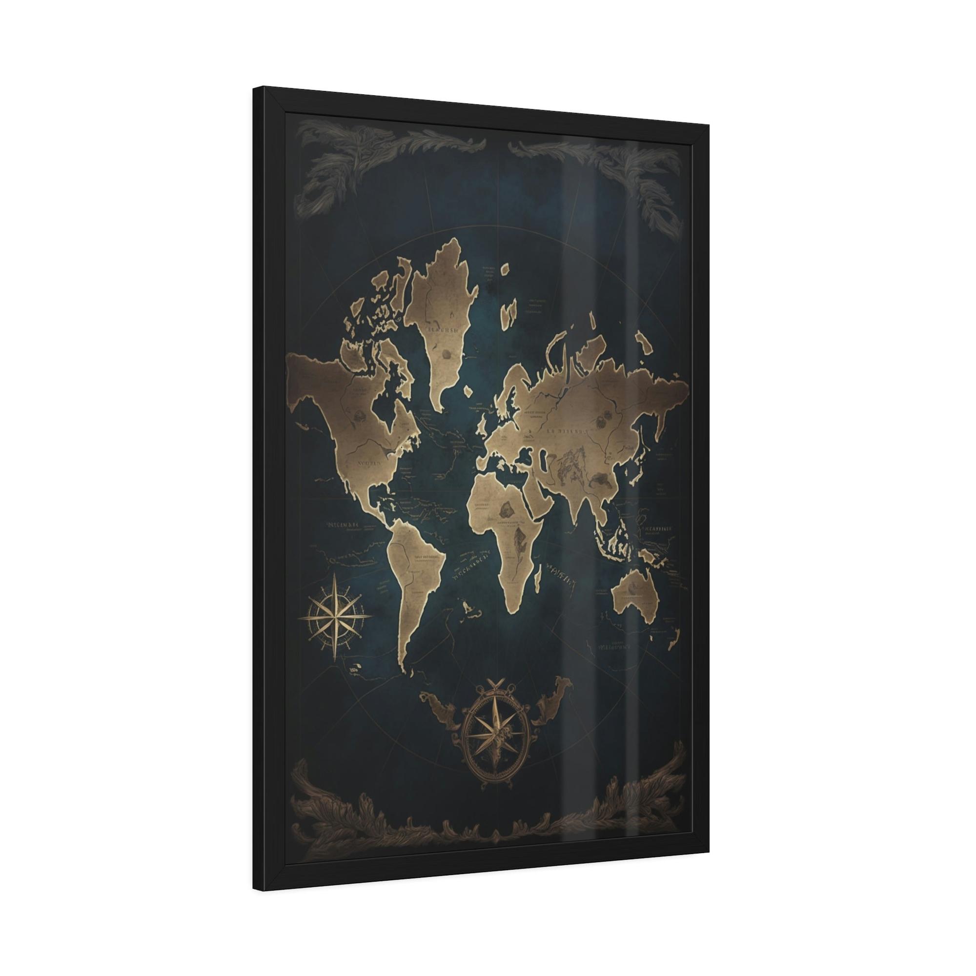 World Maps A World Without Borders: Contemporary Map Art on Canvas or Poster