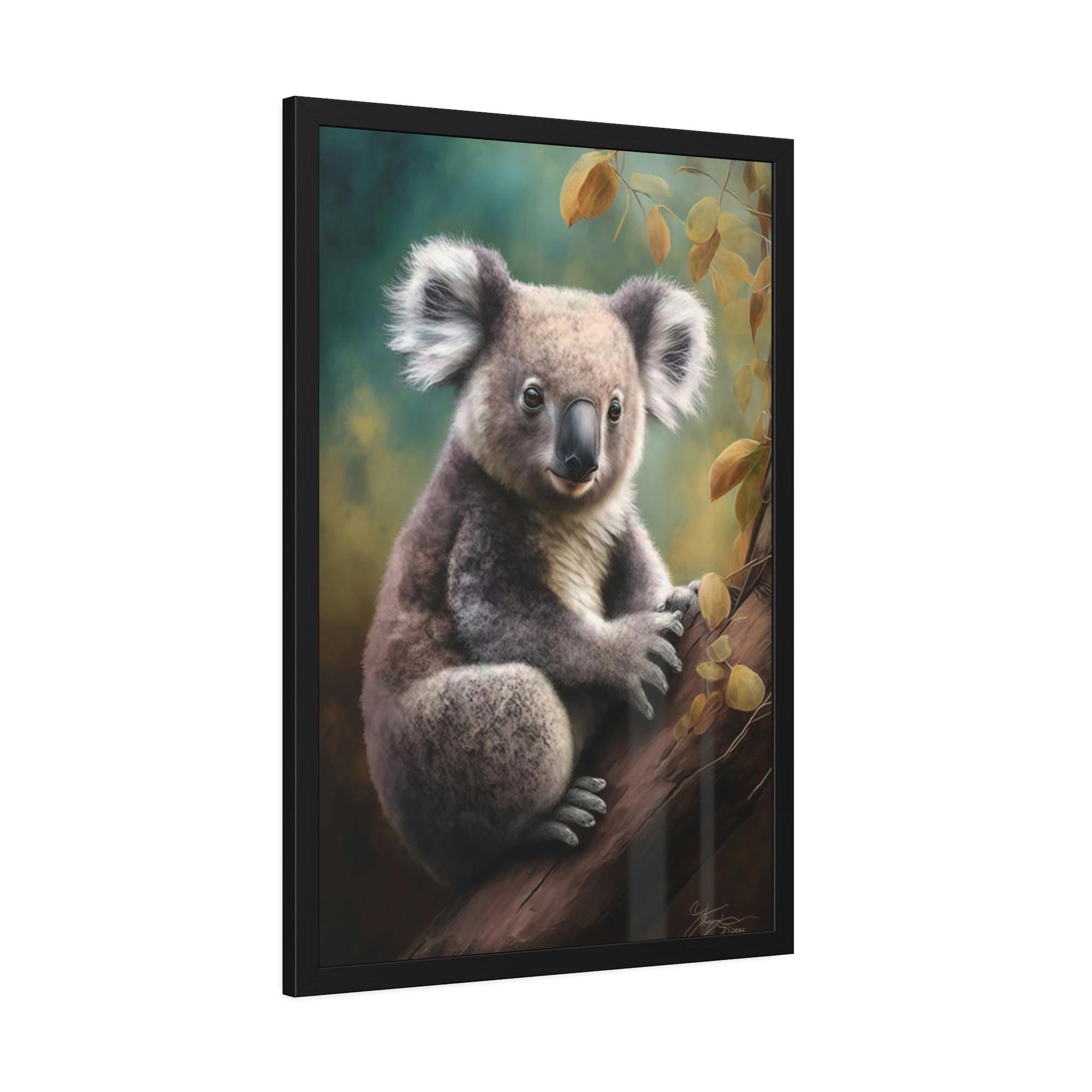 Koalas A Peaceful Moment in the Eucalyptus Forest: A Koala Painting on Canvas