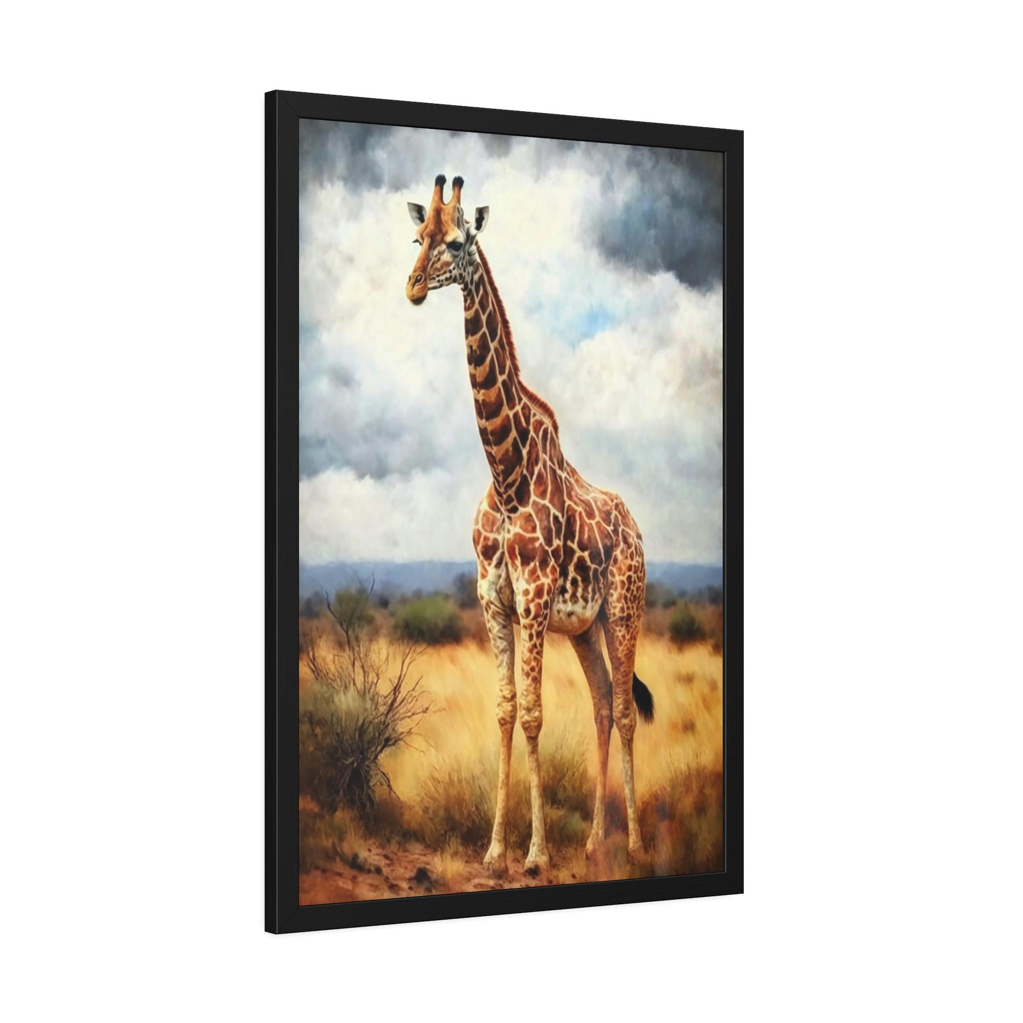 Giraffes Giraffe Grace: Natural Canvas Print of Elegant Creatures
