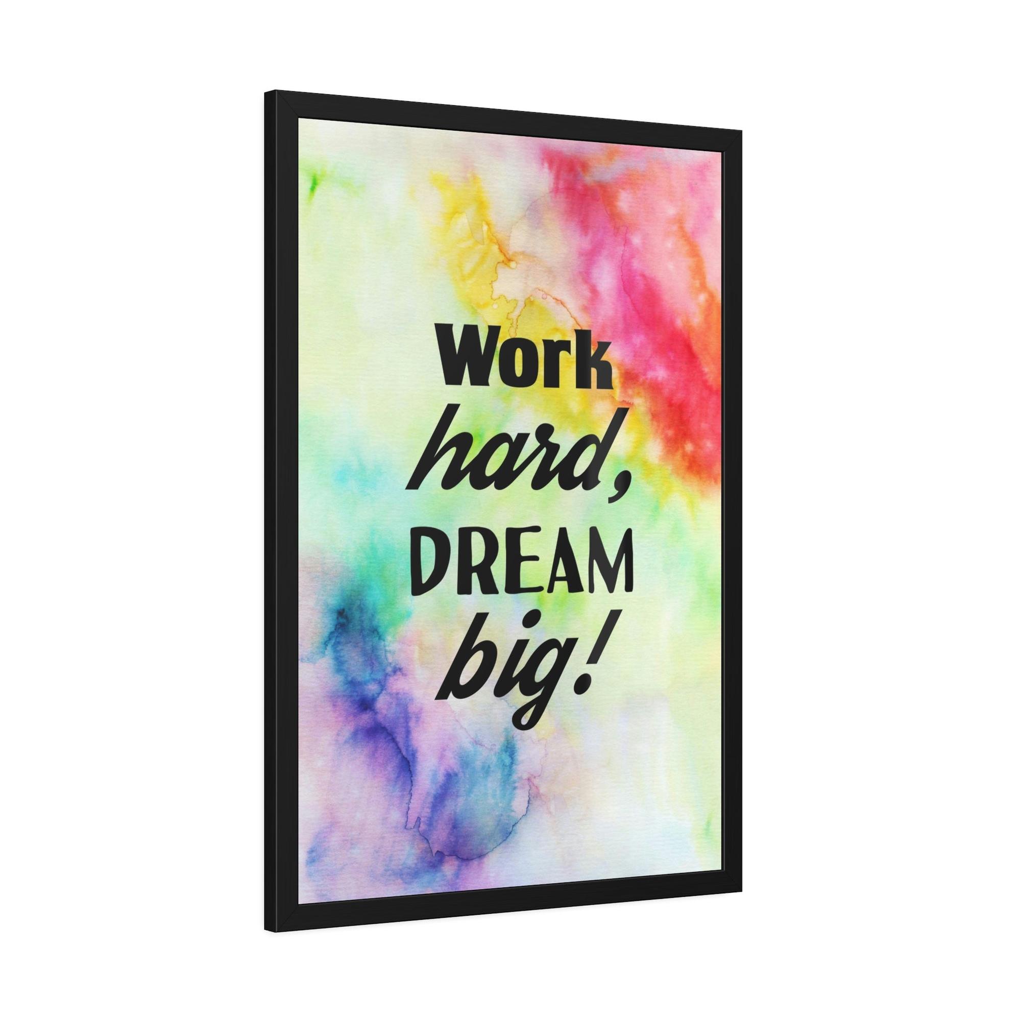 Motivational Art Frame Your Dreams: Motivational Art on Framed Canvas