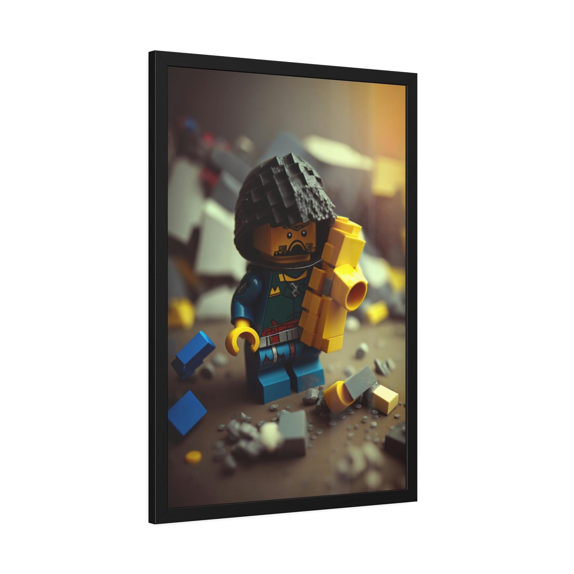 Lego Creative Construction: Framed Canvas and Print of Lego Sculptures