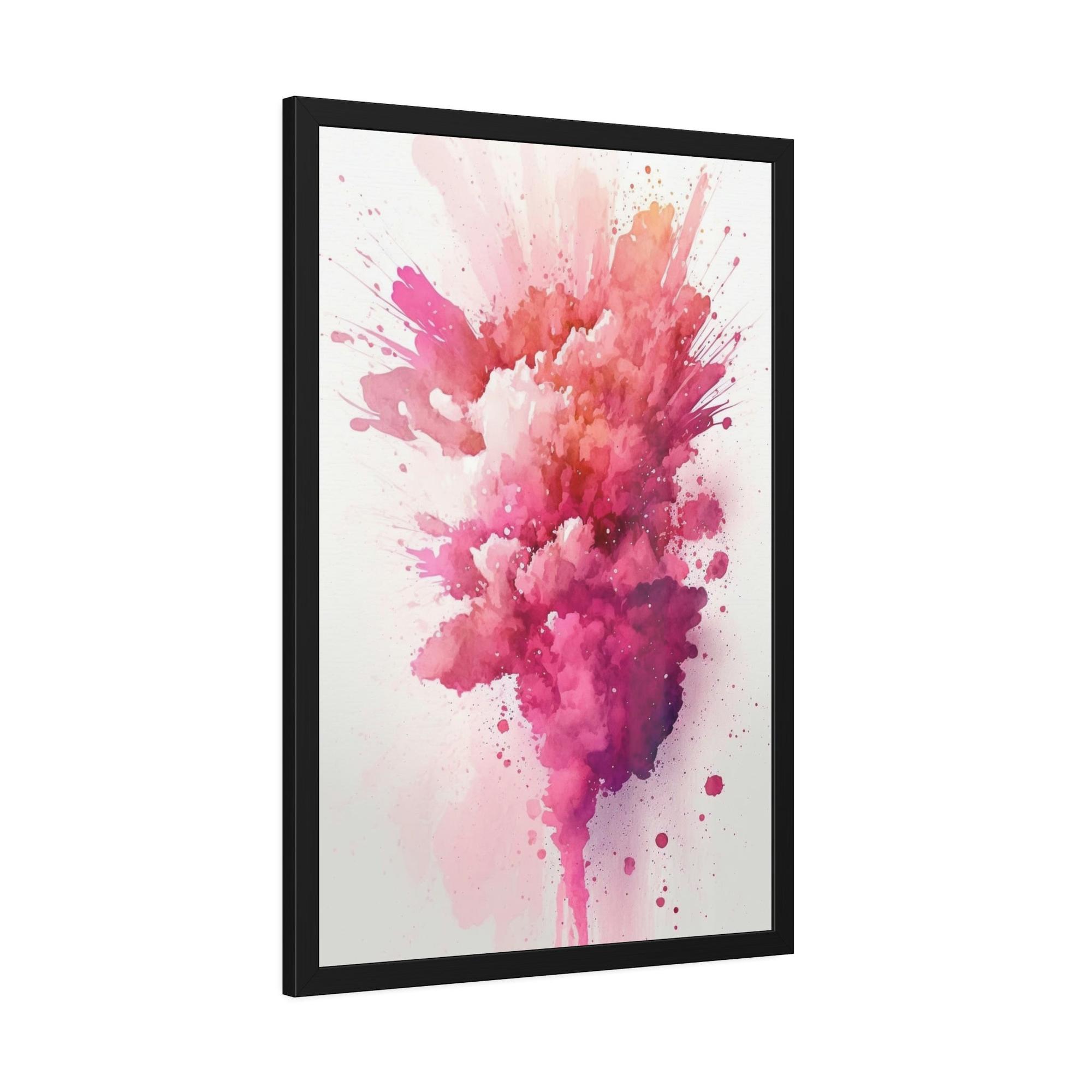 Pink Glowing Pink: Natural Canvas Wall Art of Abstract Artworks in Luminous Pink Shades