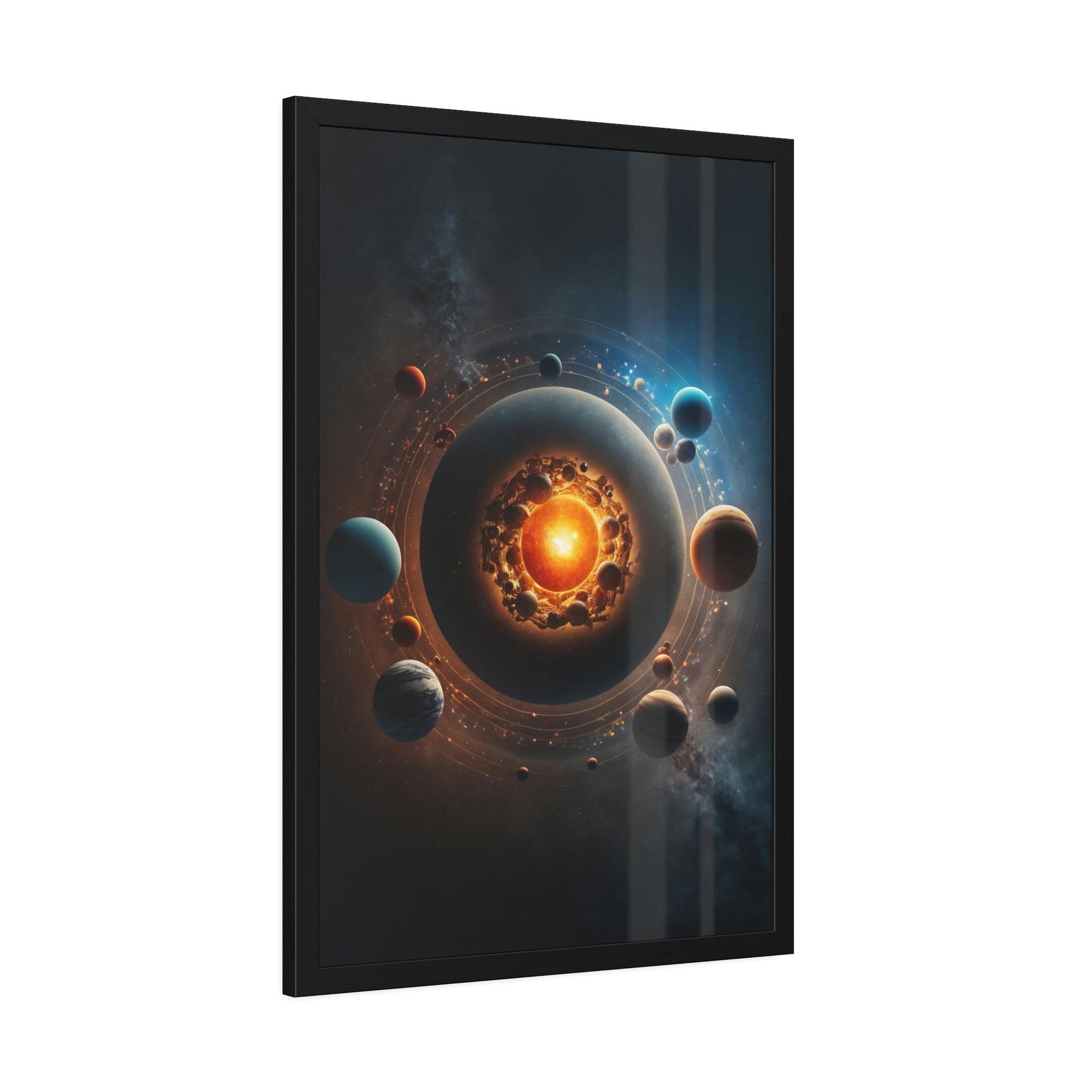 Planets Planetary Alignment: Print on Canvas of Planets in Perfect Formation on a Framed Canvas