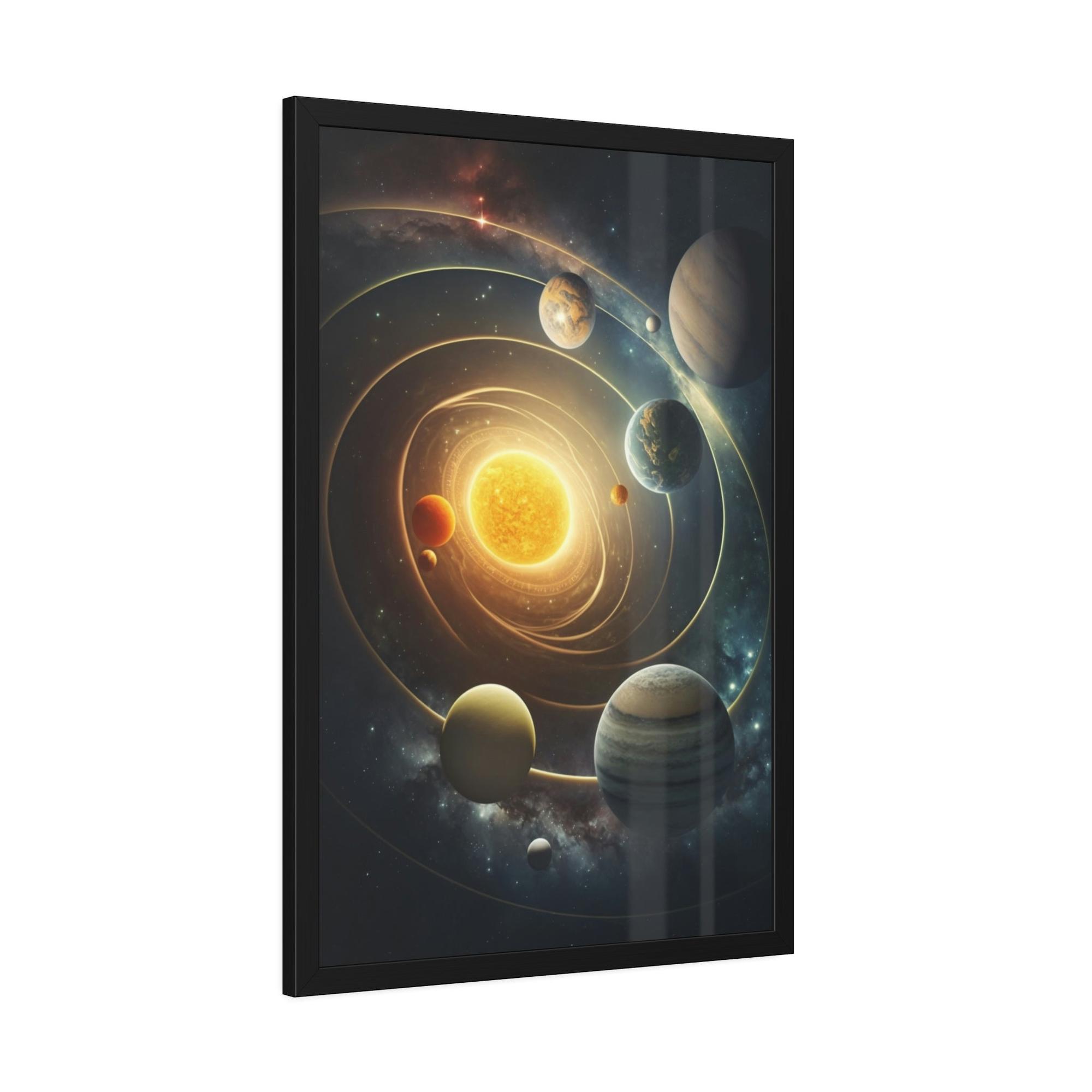 Solar System Discover the Cosmos: Framed Canvas Art of the Solar System for an Out-of-This-World Experience