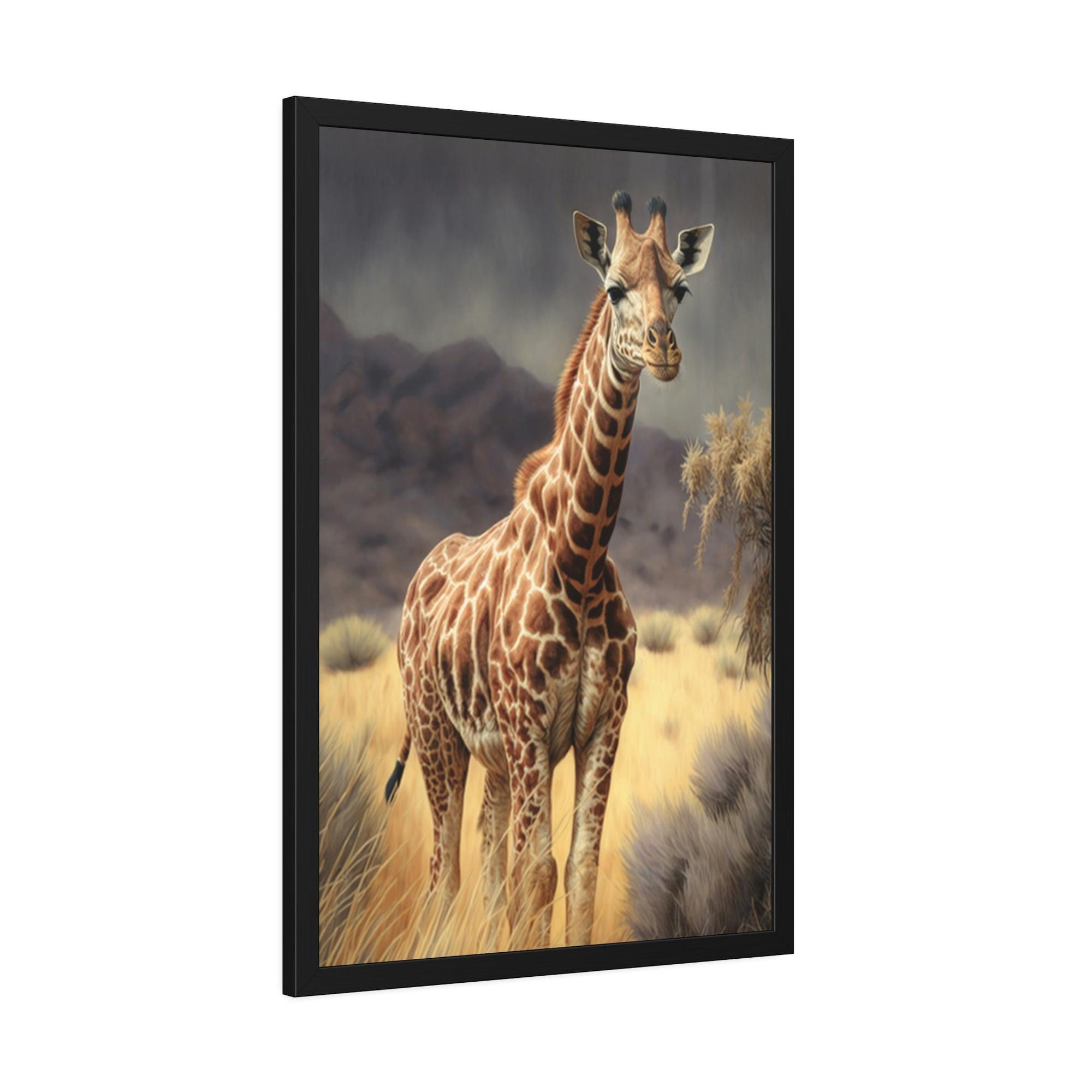 Giraffes The Majesty of Giraffes: Framed Canvas & Poster of Stunning Beauty