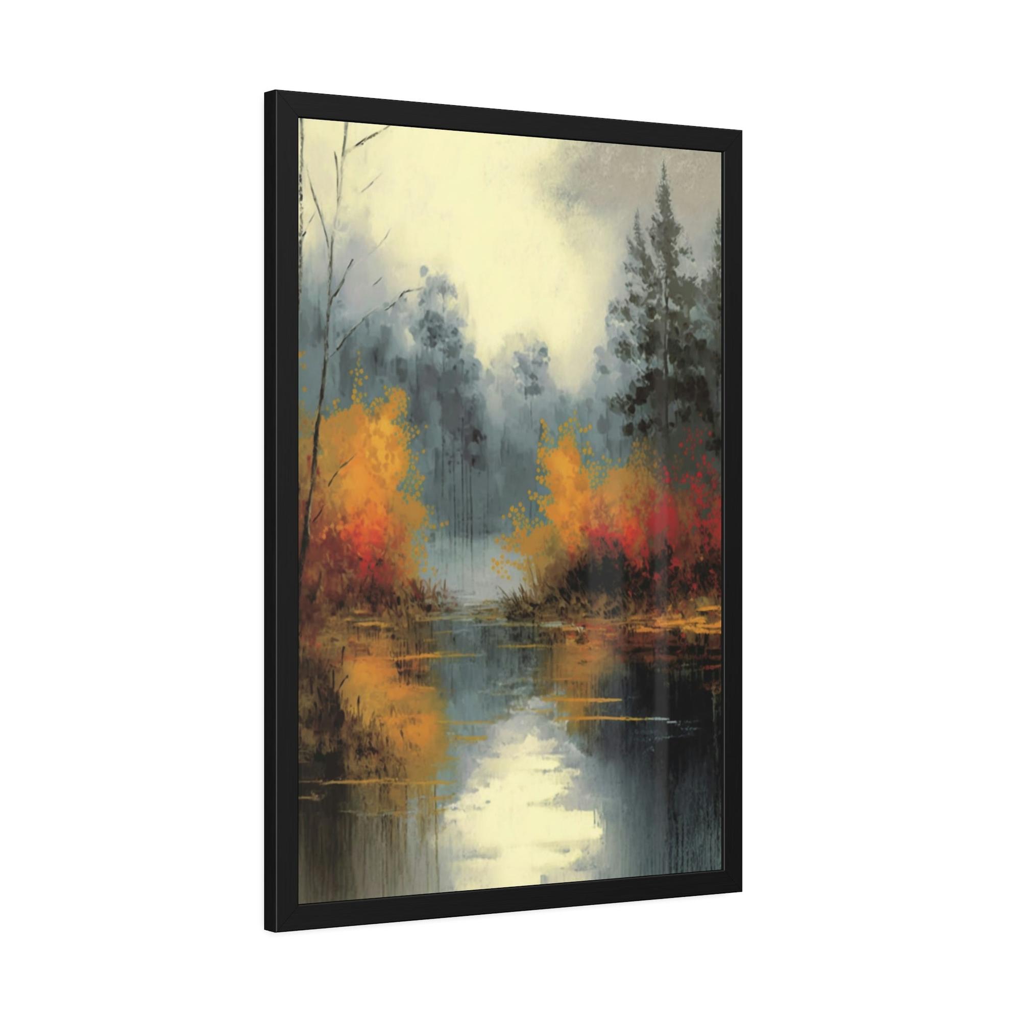 Abstract Landscape Fluid Landscape: A Natural Canvas & Poster Wall Art of an Abstract Water Scene