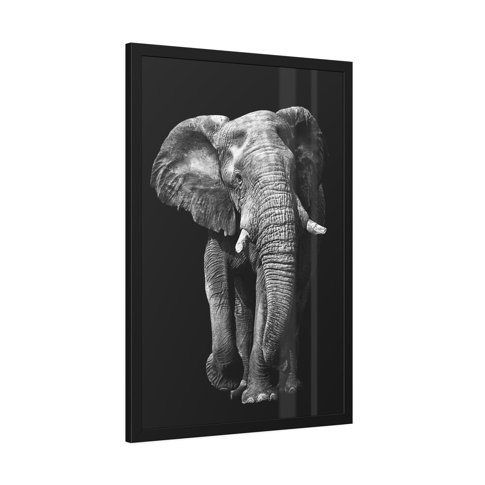 Elephant Wild and Free: A Stunning Elephant Print on Natural Canvas