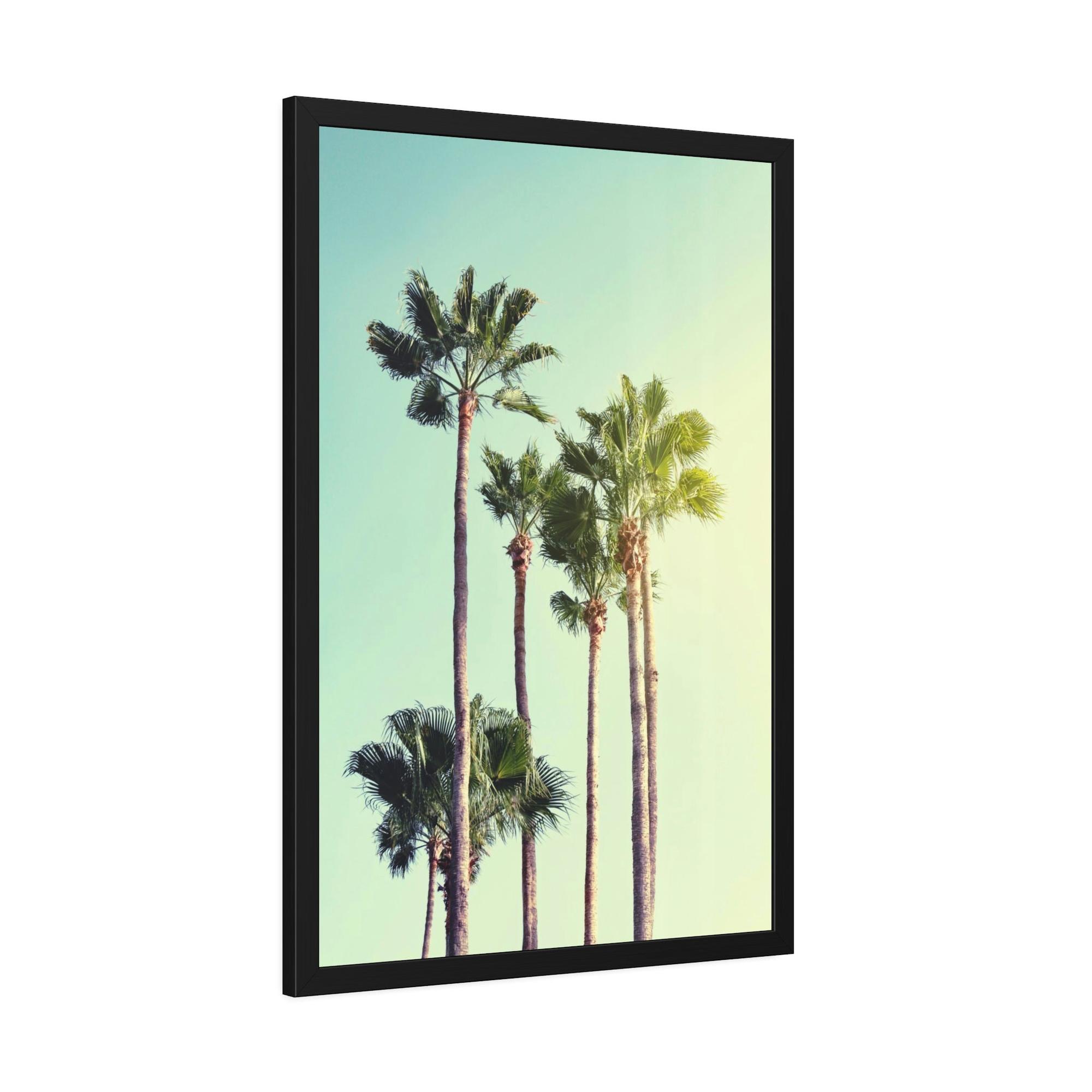 Palm Trees The Palm's Path: A Mesmerizing Wall Art of Palm Trees Lining a Road
