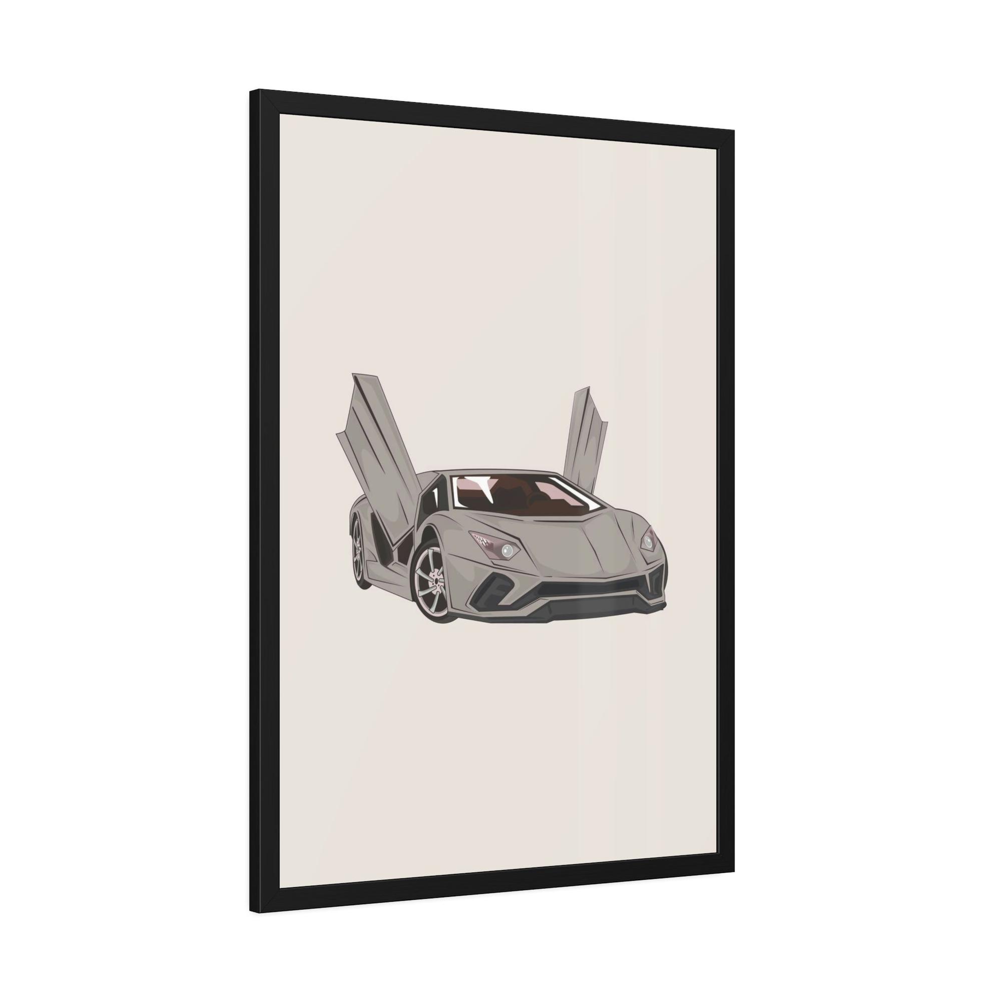 Lamborghini Roaring Beauty: Lamborghini Wall Art on Framed Canvas & Poster