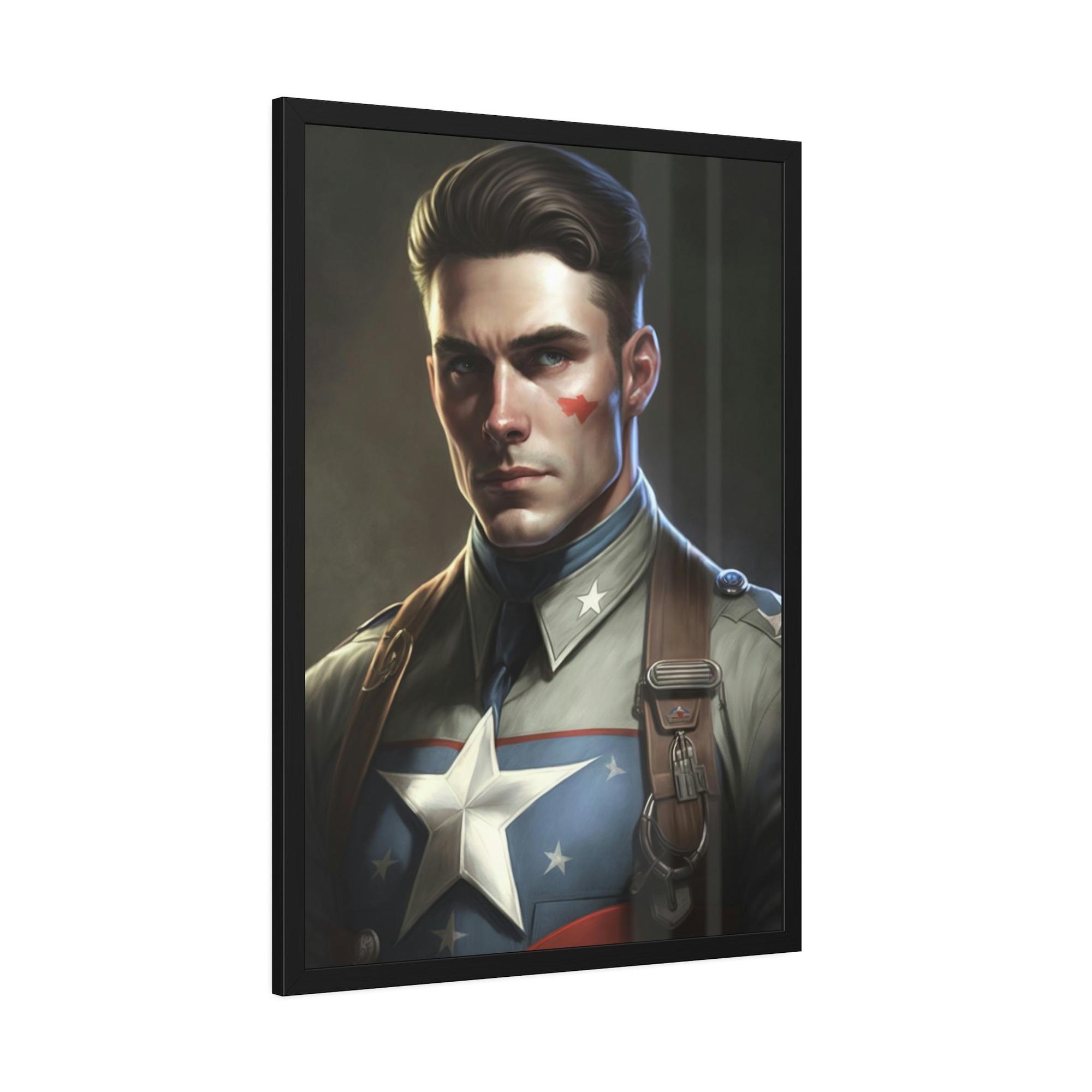 Captain America Marvelous Art: Captain America Print on Canvas and Wall Art Decor