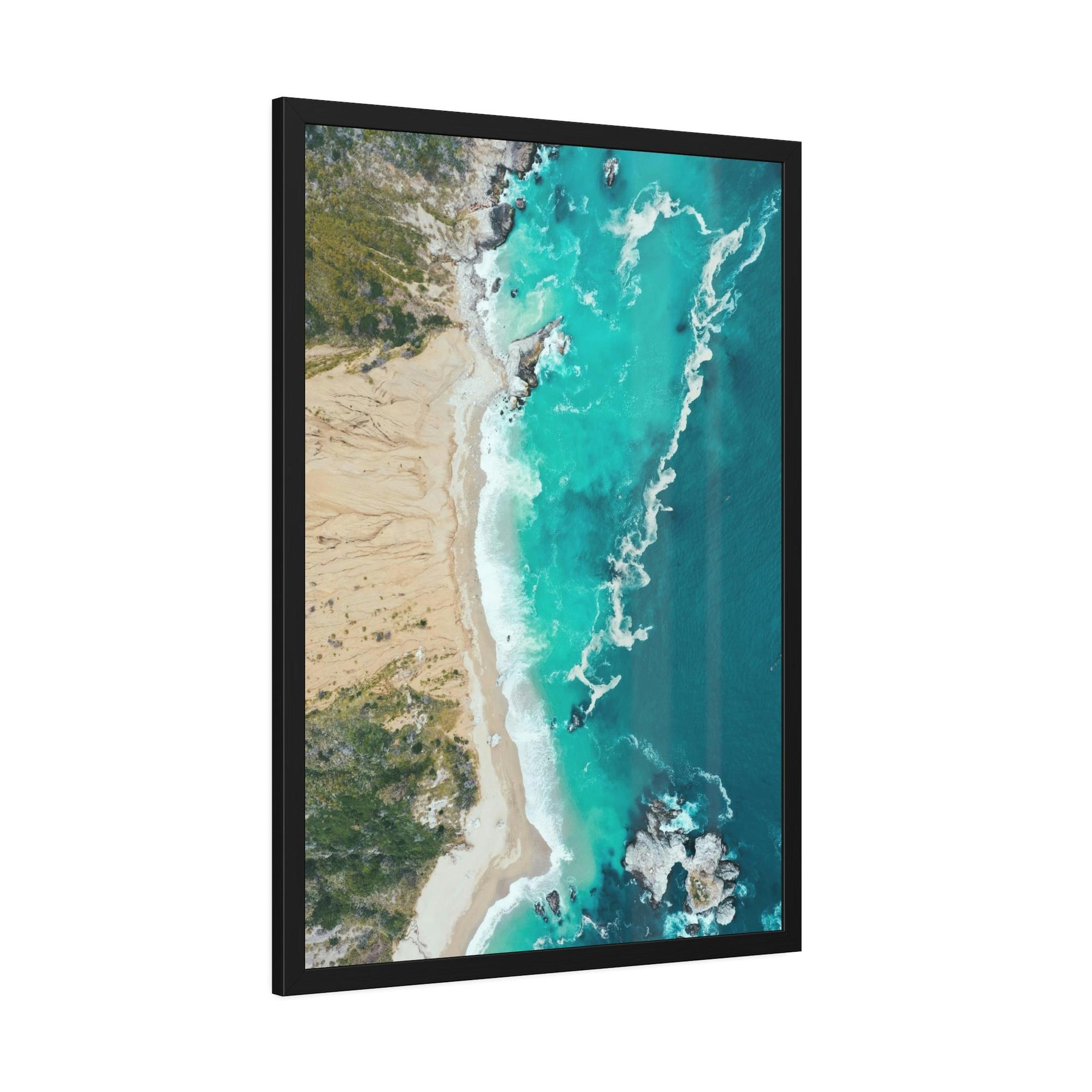Island Beach Ocean Paradise: Art Print of a Breathtaking Island Beach on a Natural Canvas & Poster