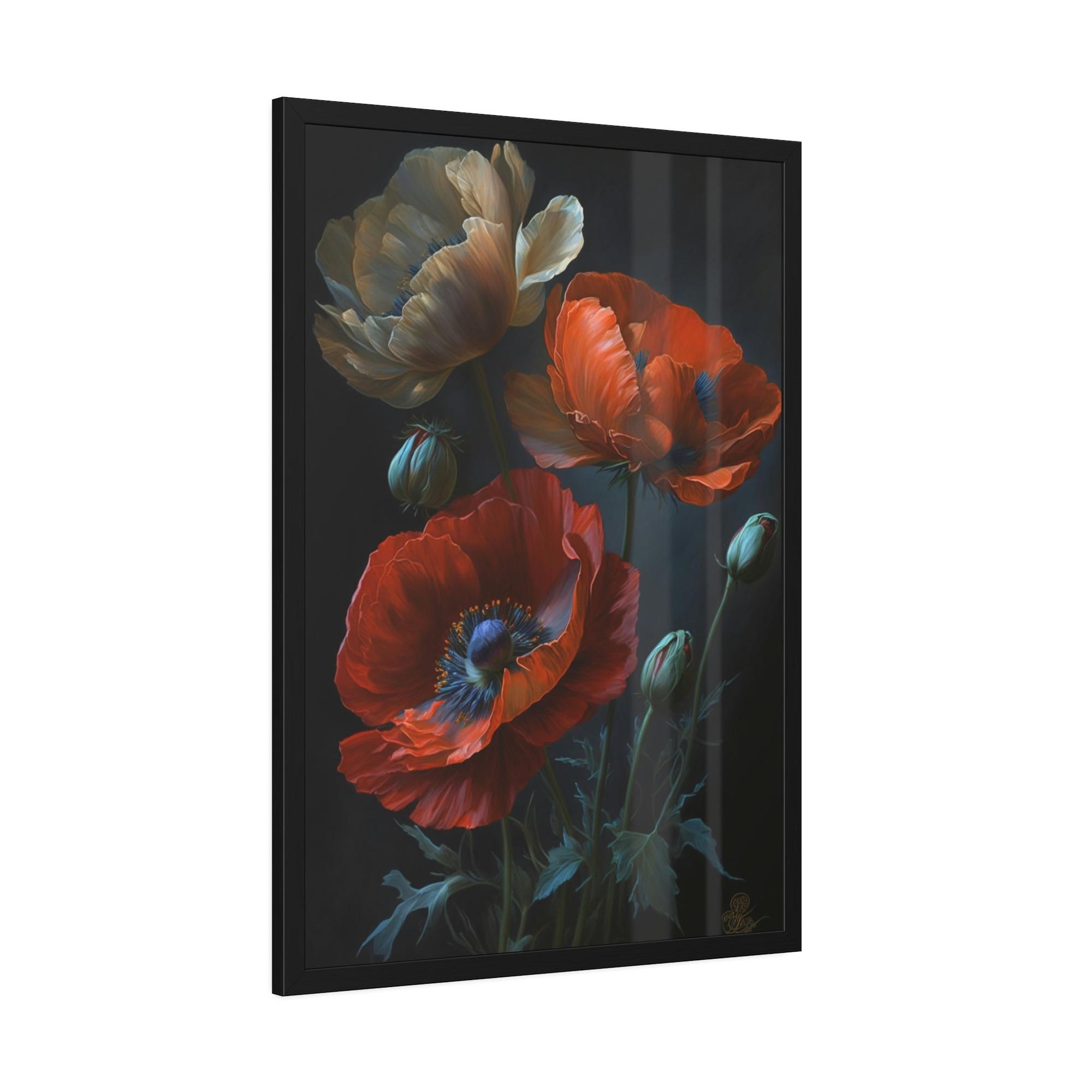 Poppies Red Radiance: A Painting of Poppies as a Burst of Color