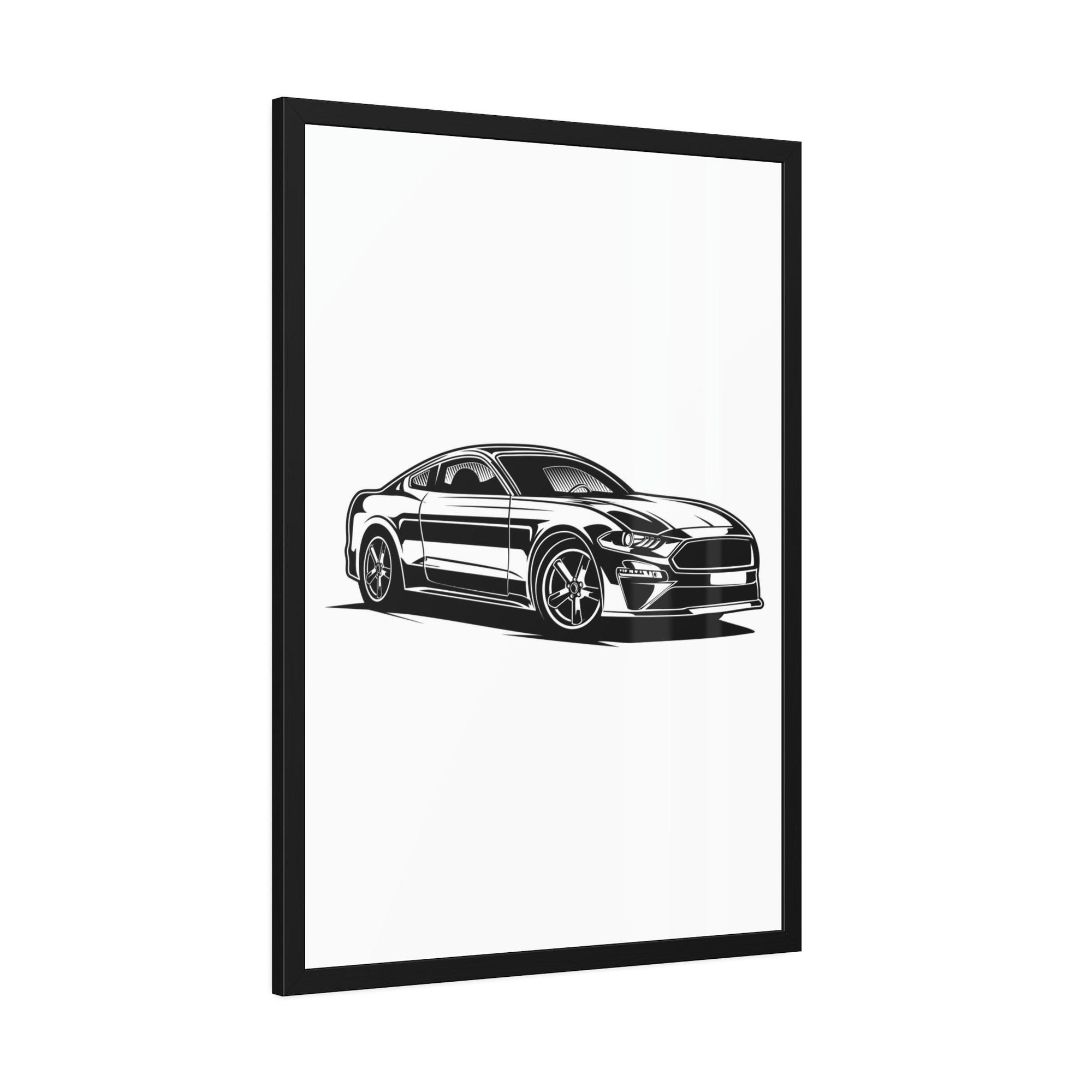 Mustang Speed Demon: Canvas & Poster of a Mustang Sports Car for Automotive Aficionados