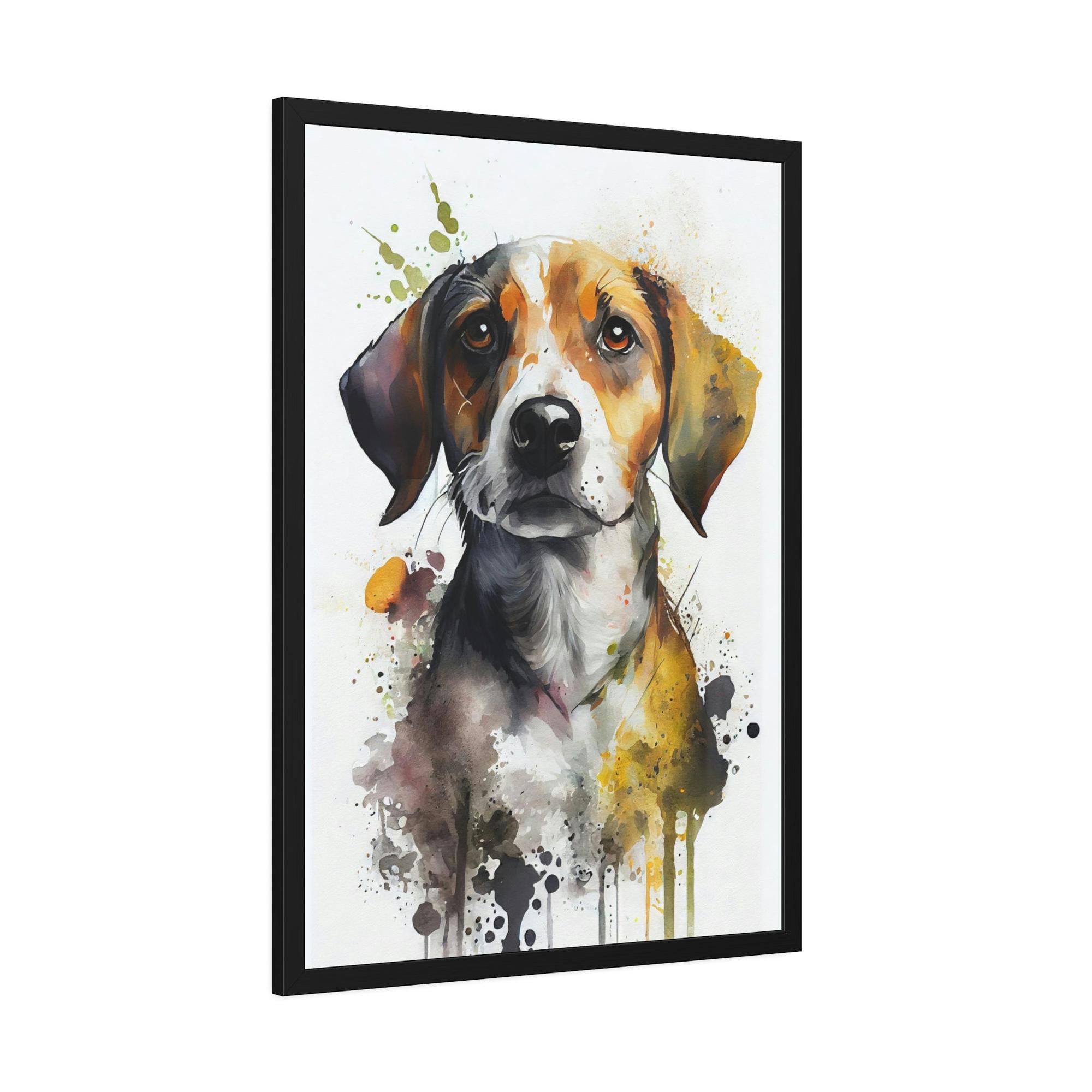 Dogs Canine Companion: Natural Canvas Wall Art of a Loyal Dog