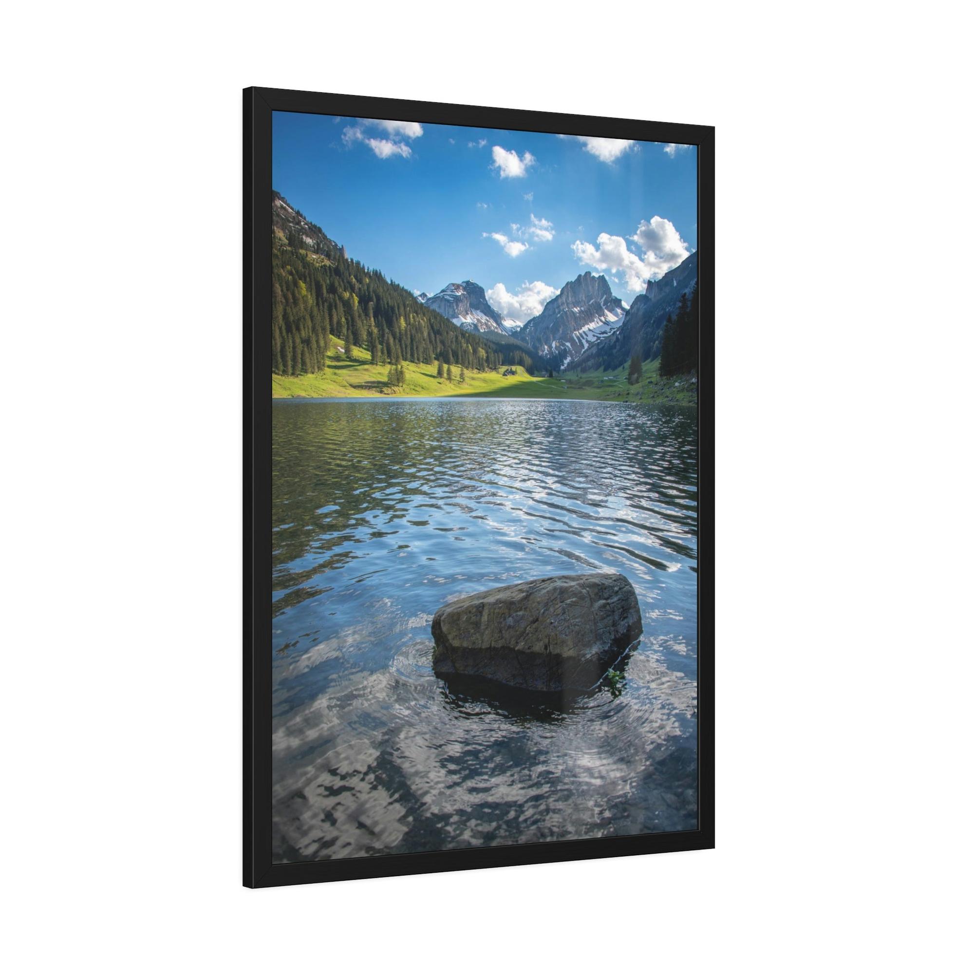 Lakes And Rivers Nature's Melody: Framed Canvas and Poster Print of Lakes and Rivers