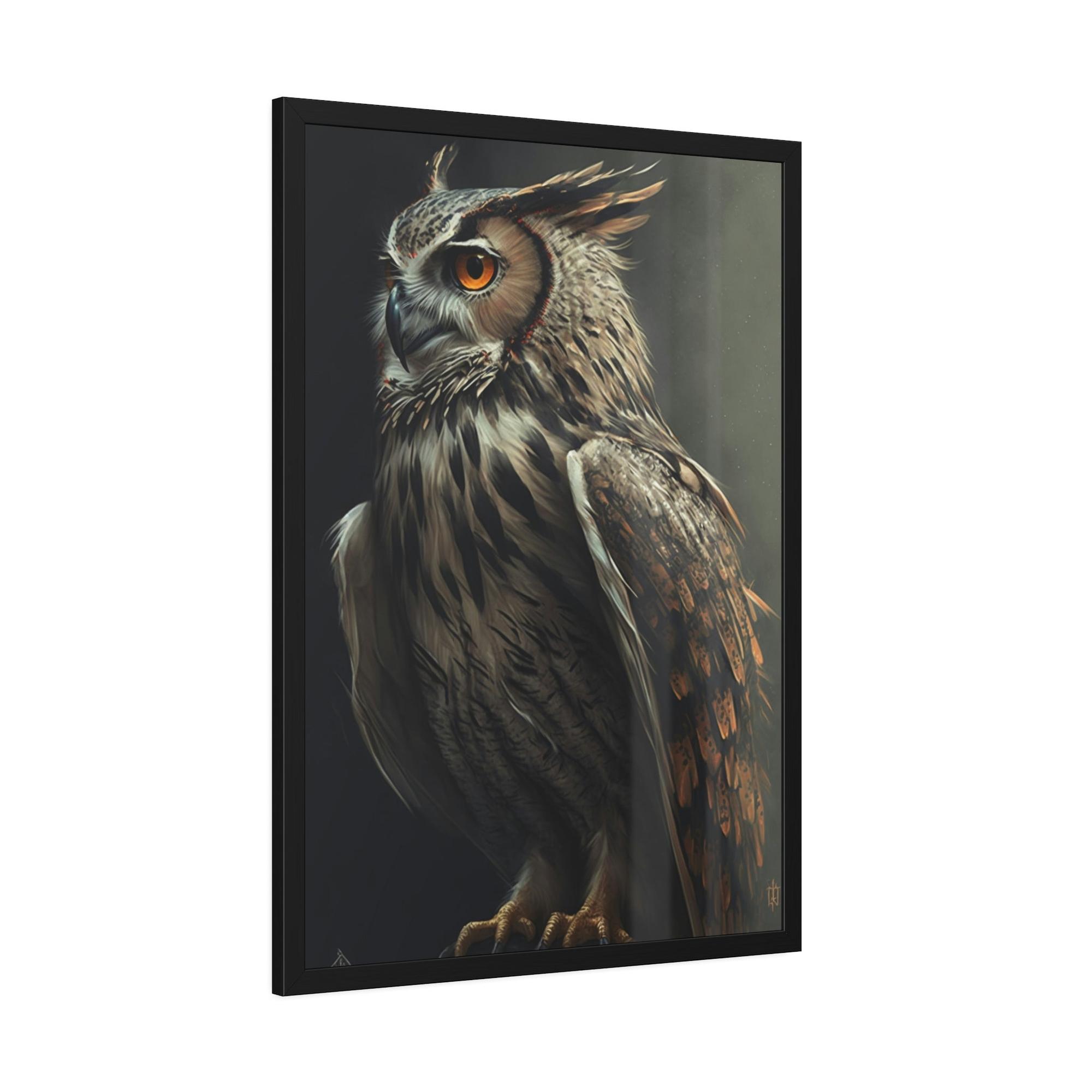 Owls Noble Hunter: An Artistic Depiction of a Single Owl