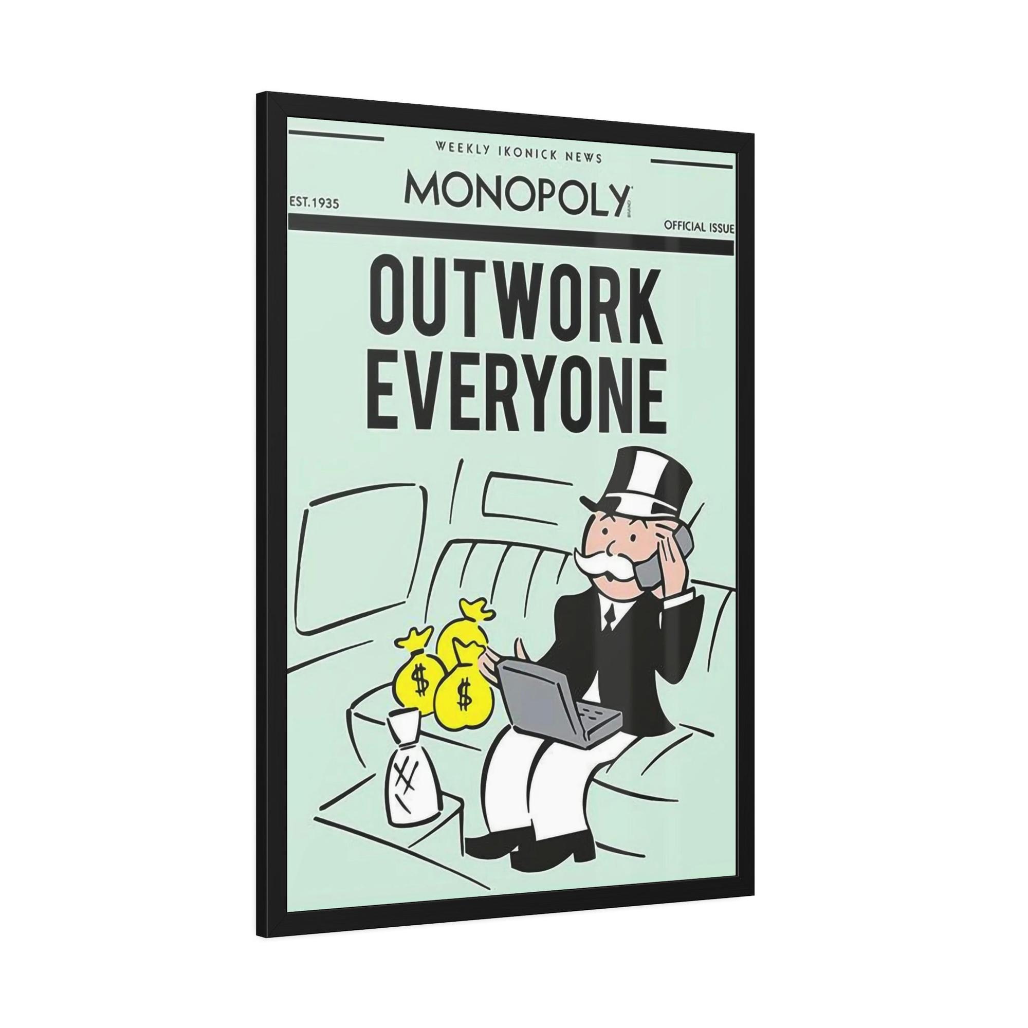 Monopoly & Motivation Motivation Meets Art: Alec Monopoly's Quote Framed Canvas and Poster Collection