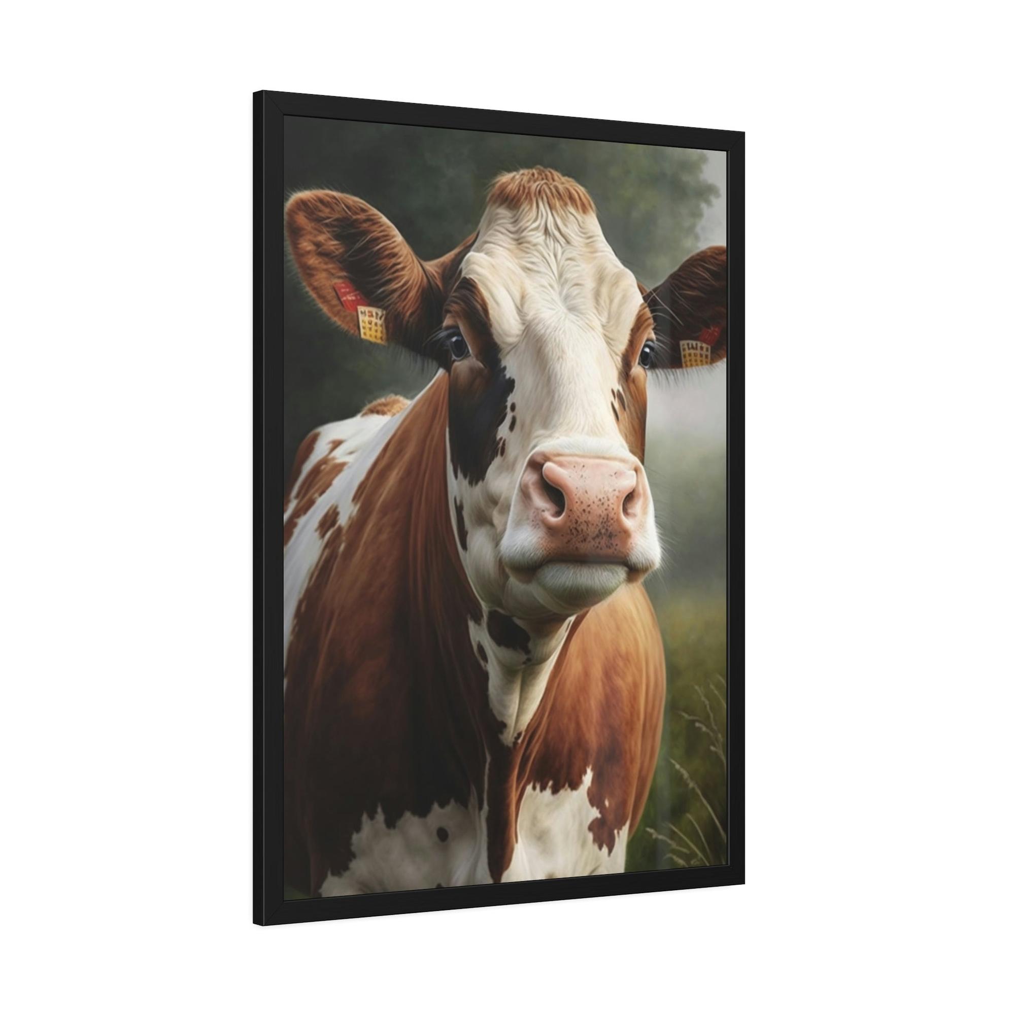 Cows Bovine Beauty: A Painting of Cows in a Field