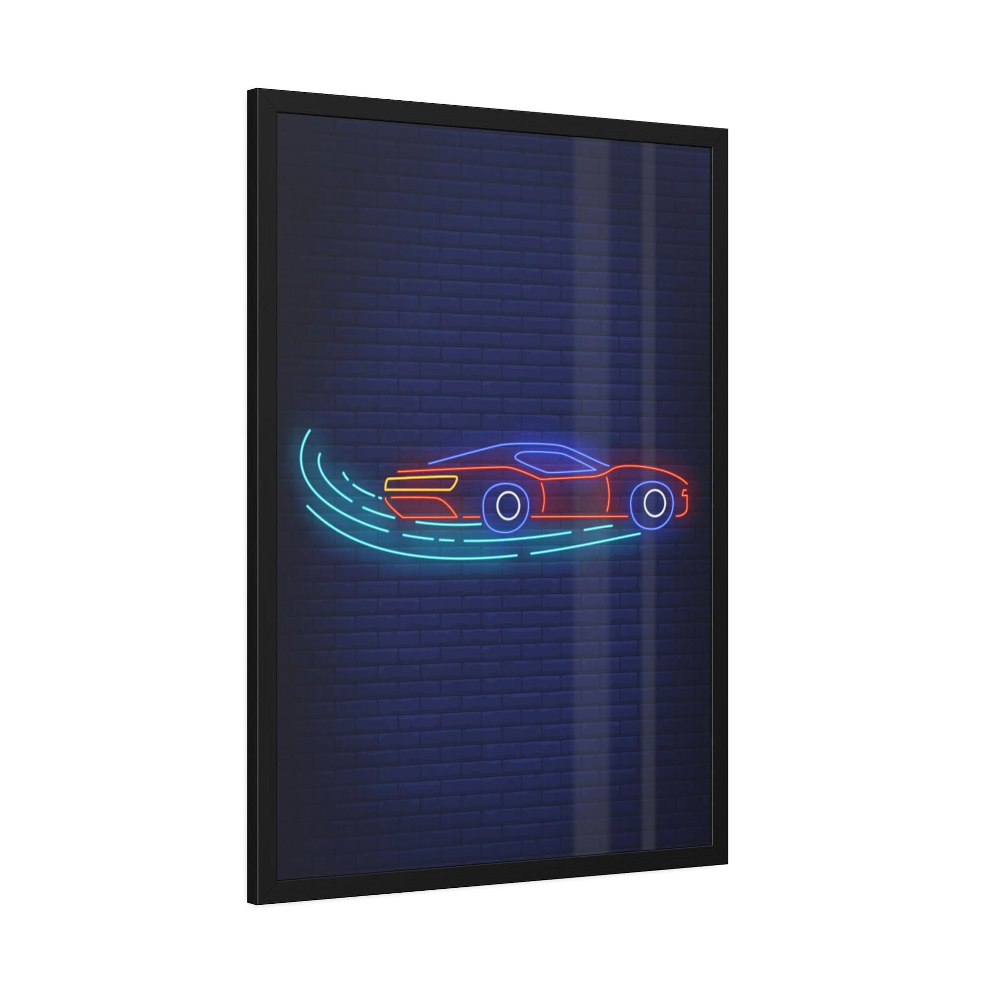 Neon Illuminating Imagination: Neon-themed Wall Art Prints on Natural Canvas