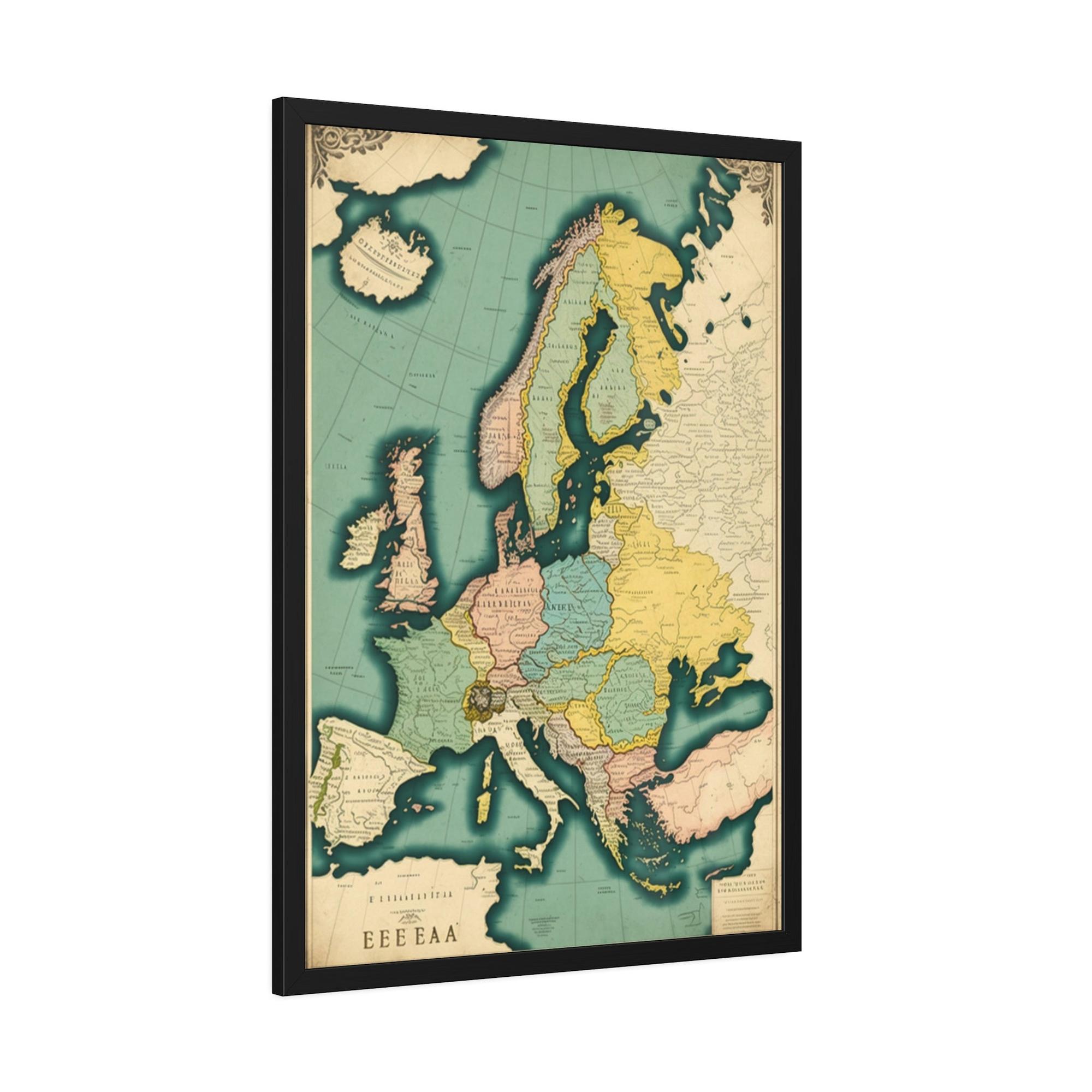 Vintage Maps Vintage Visions: A Painting of Vintage Maps as a Window to the Past