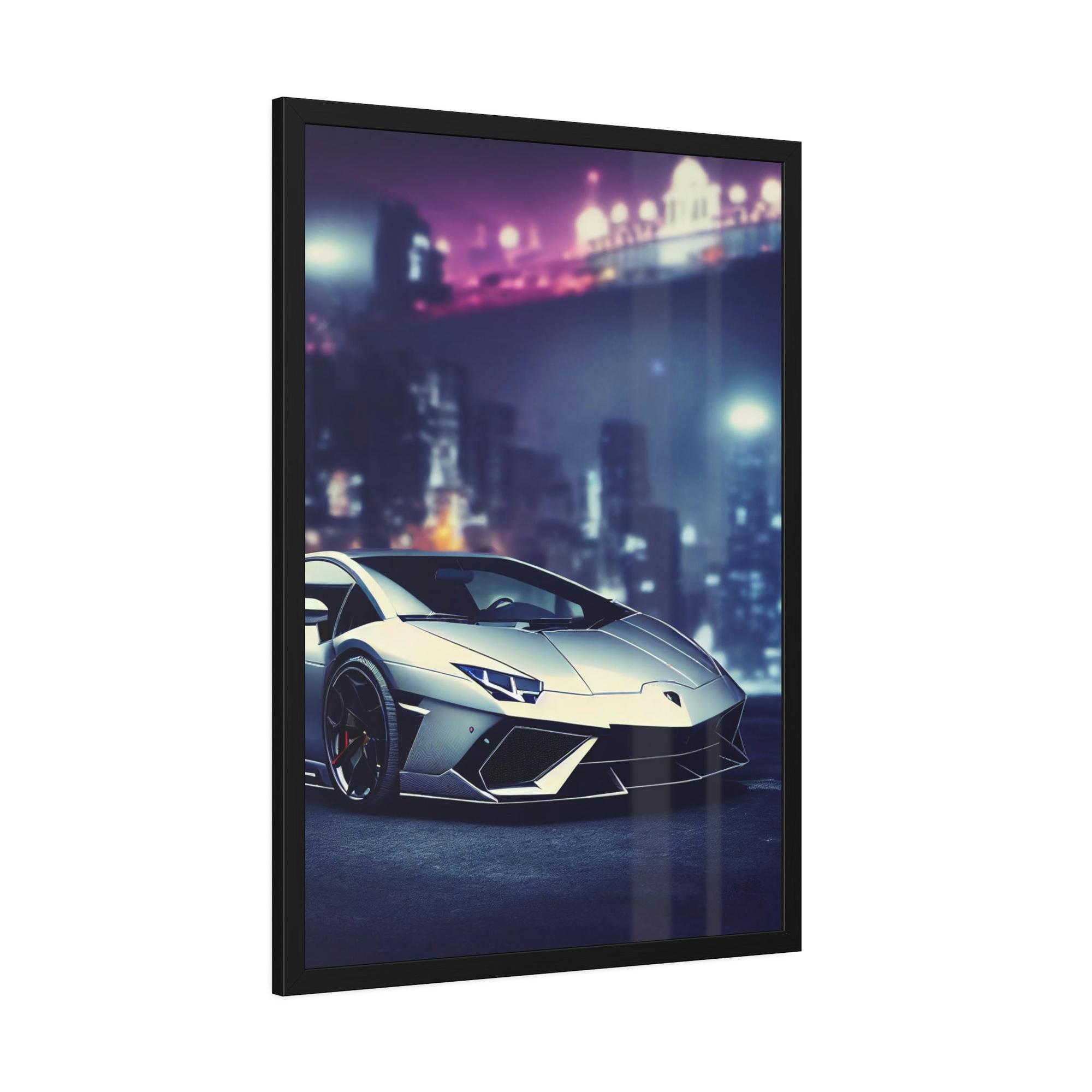 Lamborghini Precision and Power: Framed Canvas  & Poster Art Featuring Lamborghini
