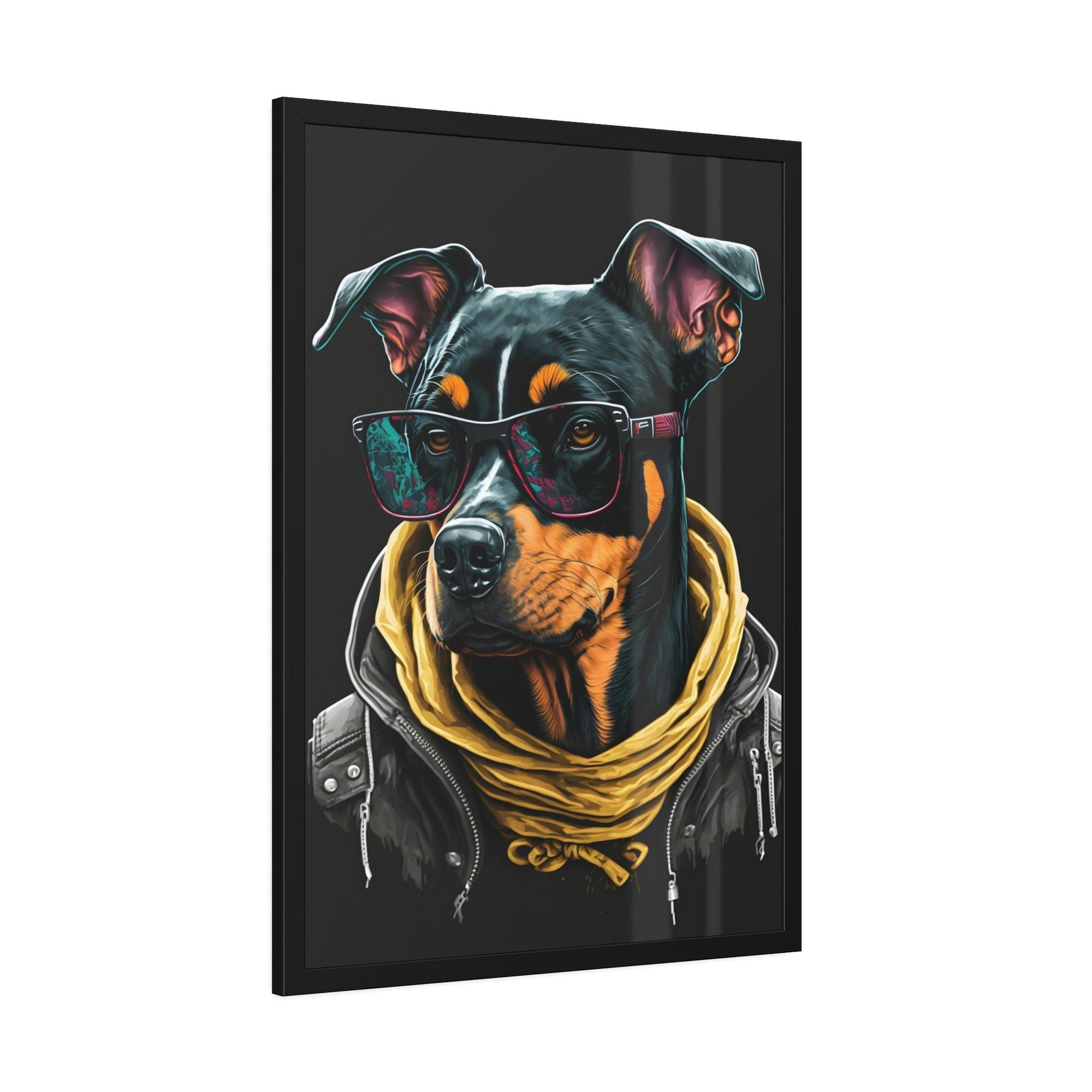 Dogs Dog's Best Friend: Poster of a Beloved Canine on Framed Canvas