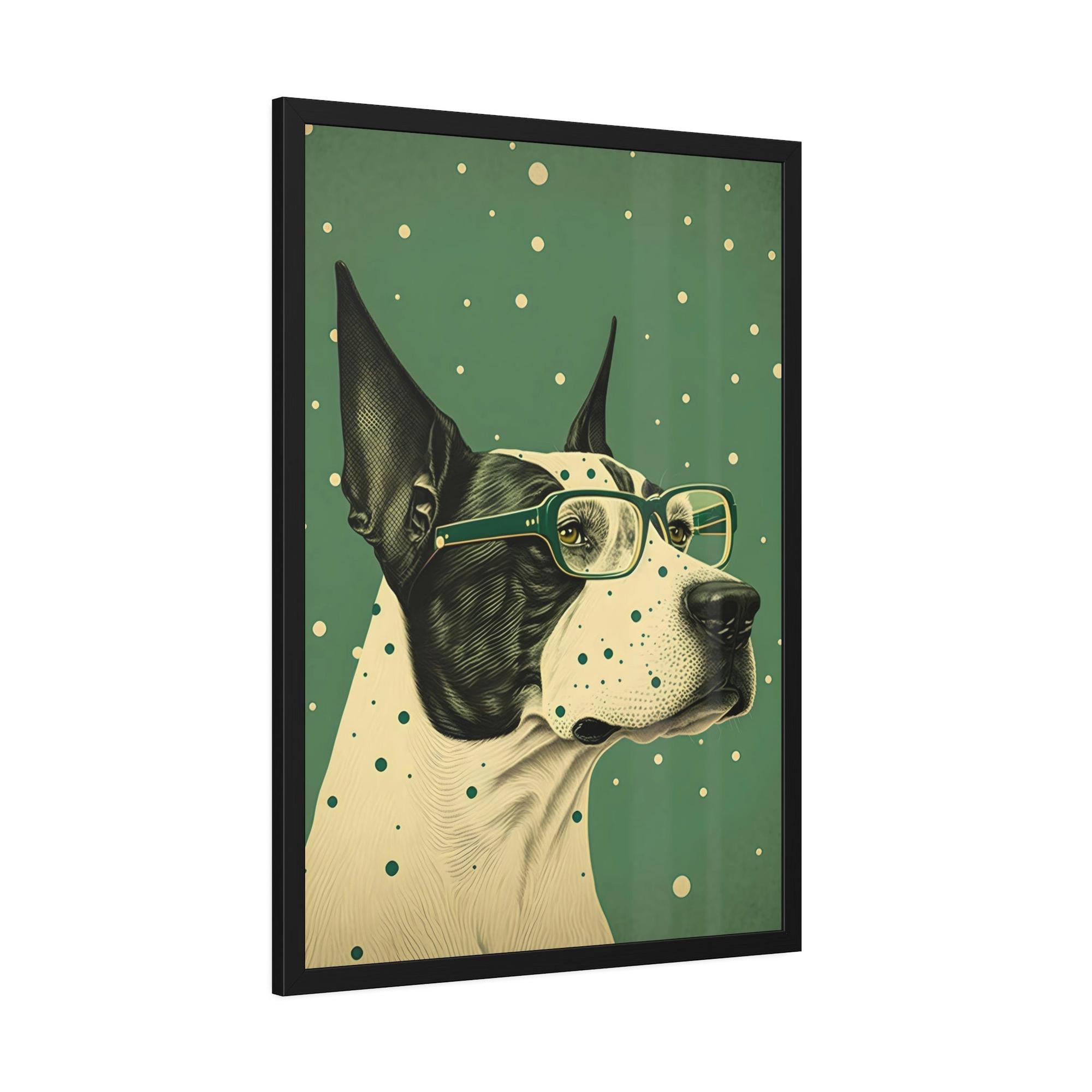 Dogs Pawsitively Adorable: Wall Art of a Cute Dog on Natural Canvas