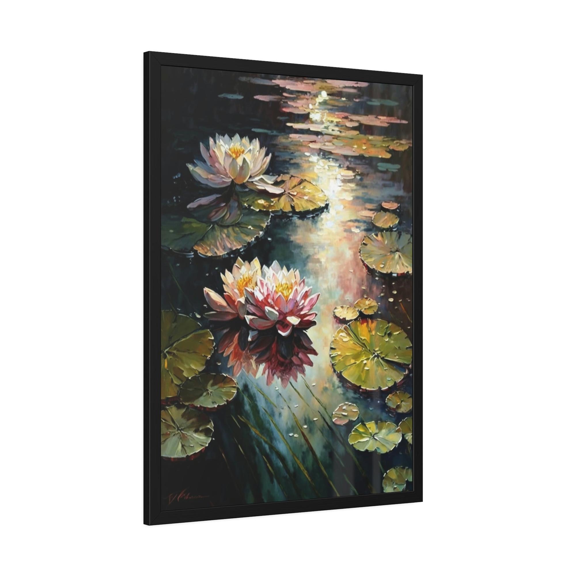 Lilies & Waterlily A Symphony of Colors: A Painting of Vibrant Waterlilies