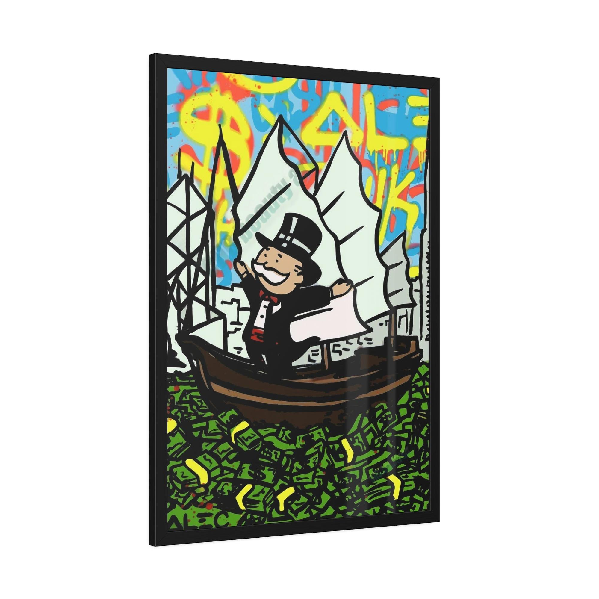 Monopoly & Motivation Playful Creativity: Artful Canvas and Poster Print of Alec Monopoly's Art