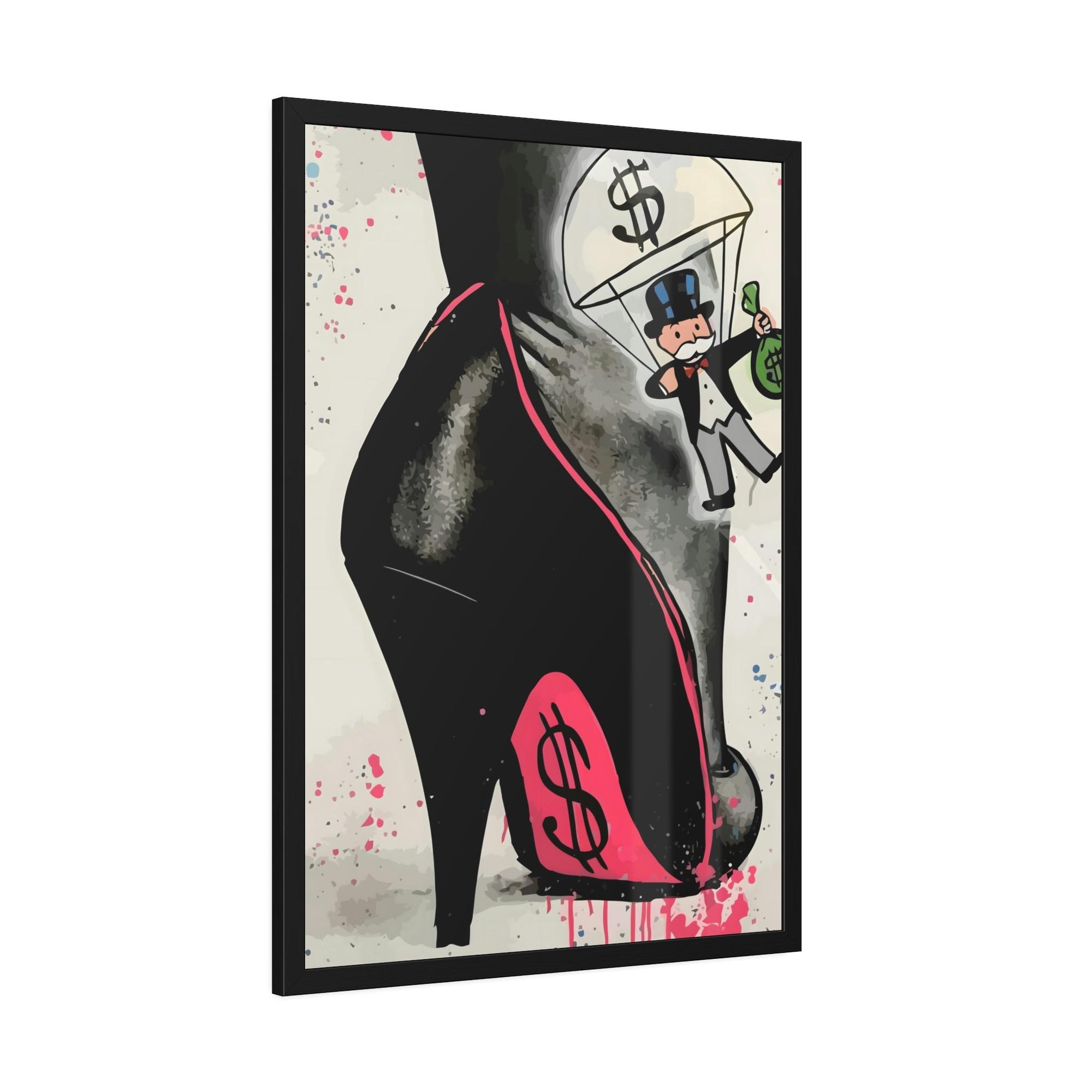 Monopoly & Motivation Graffiti with a Twist: Creative Framed Posters and Prints of Alec Monopoly's Graffiti Art on Framed Canvas