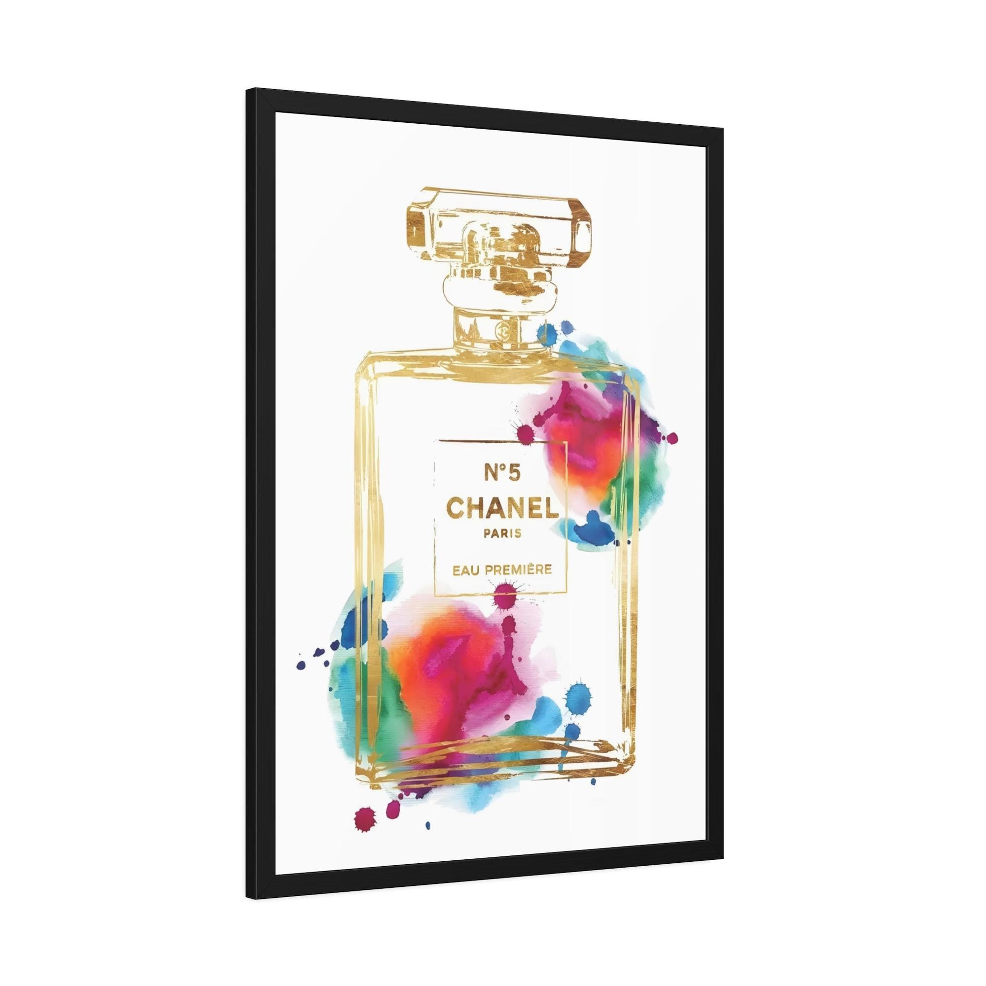 Chanel Iconic Beauty: Chanel-Inspired Print on Natural Canvas & Poster