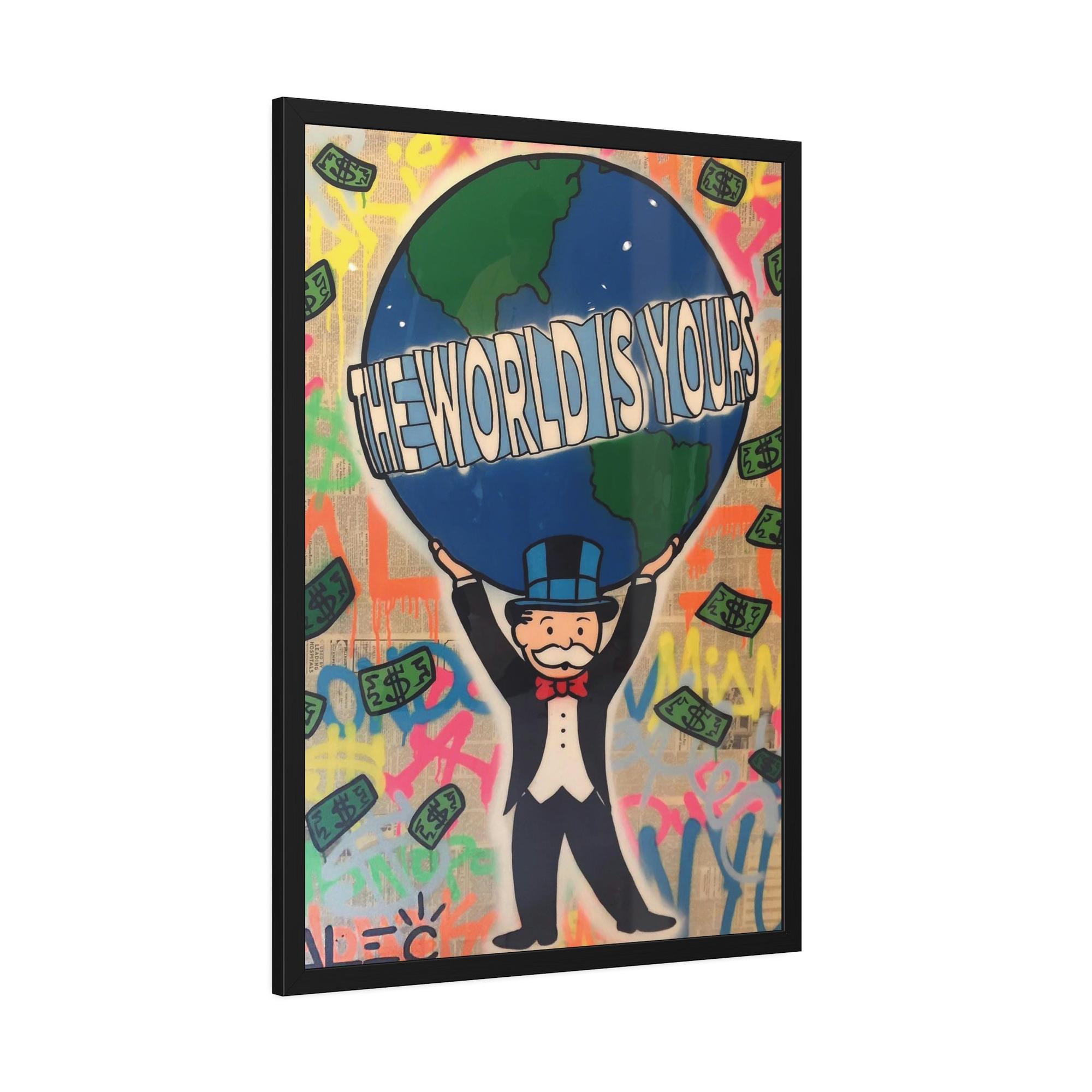 Monopoly & Motivation Street Art Royalty: Alec Monopoly on Canvas and Framed Poster