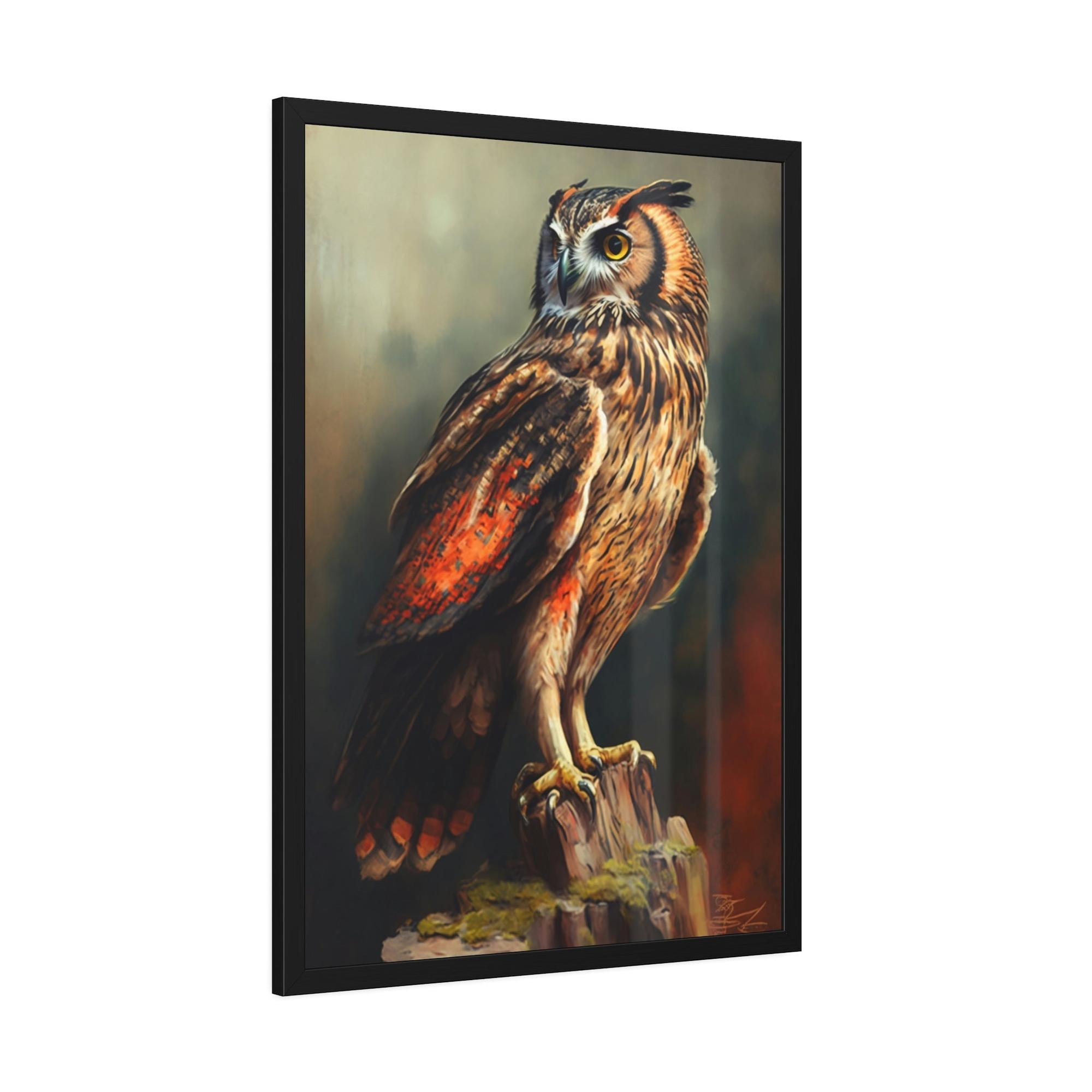 Owls The Owl's Gaze: A Painting on Canvas