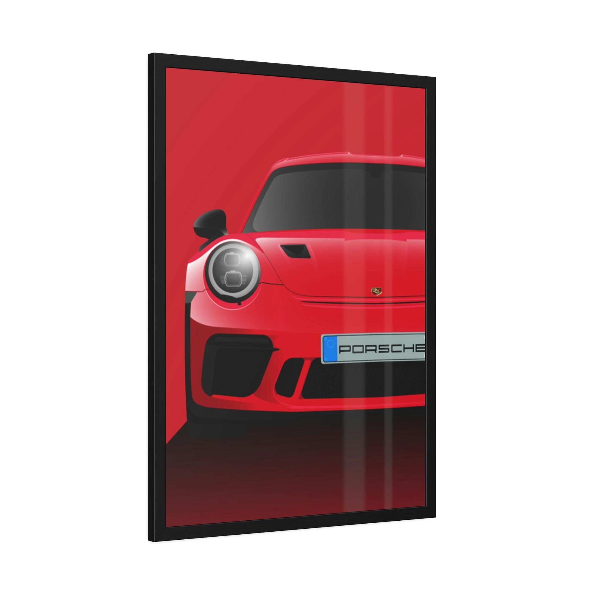 Porsche The Red Rocket: A Poster Print of a Red Porsche That Captivates the Eye