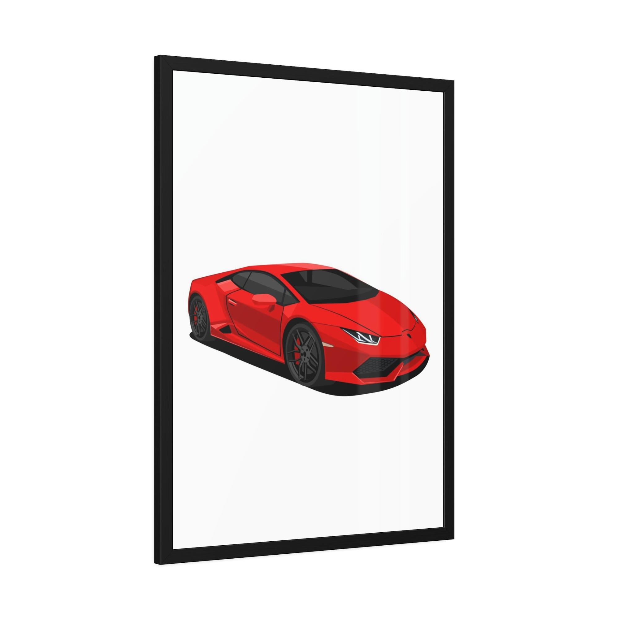 Lamborghini Bold and Brilliant: Red Lamborghini Wall Art on Framed Canvas & Poster