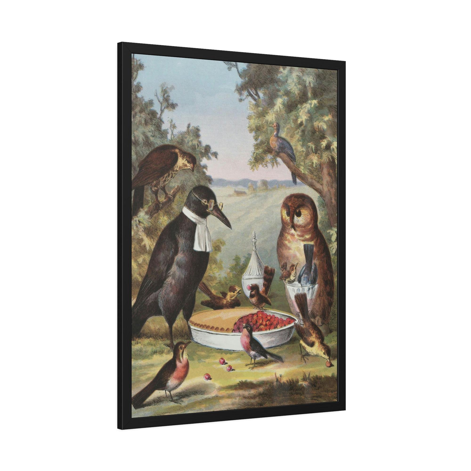 Anthropologie Feathered Fantasy: Anthropologie Canvas Painting with Birds